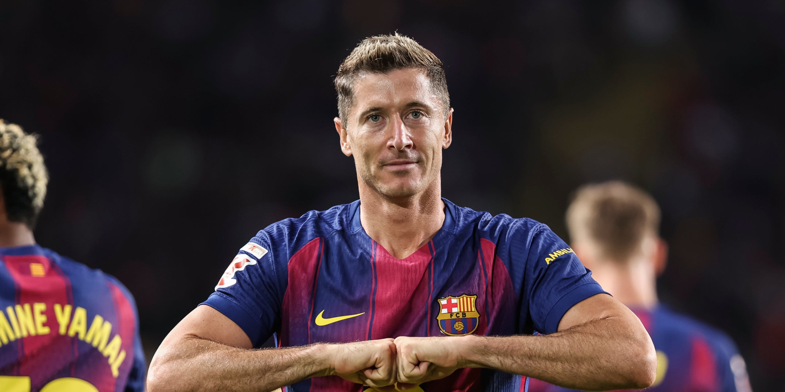 Robert Lewandowski, celebrando un gol con el Barça | Europa Press