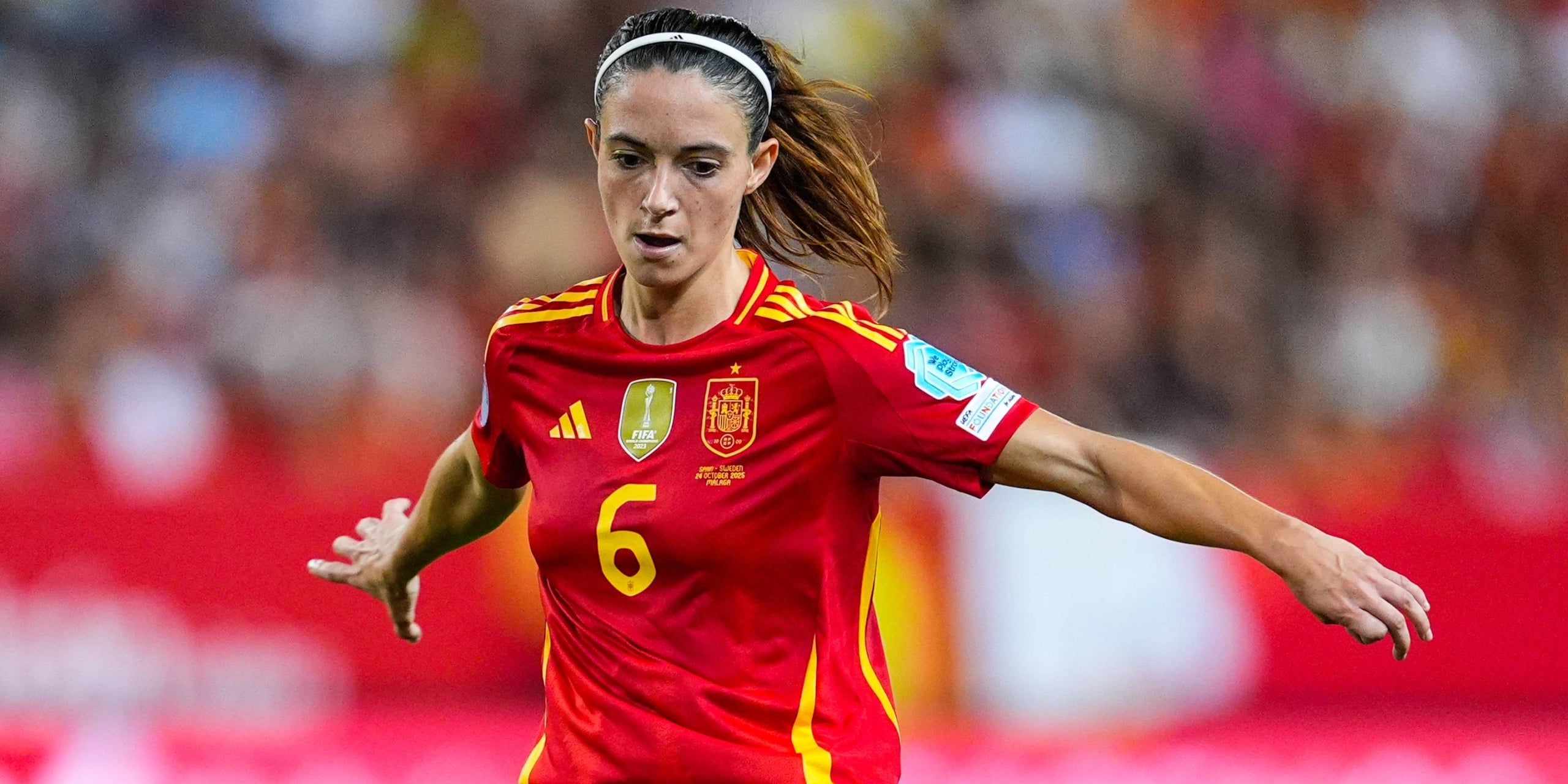 Aitana Bonmatí, durant un partit amb la selecció espanyola | Europa Press