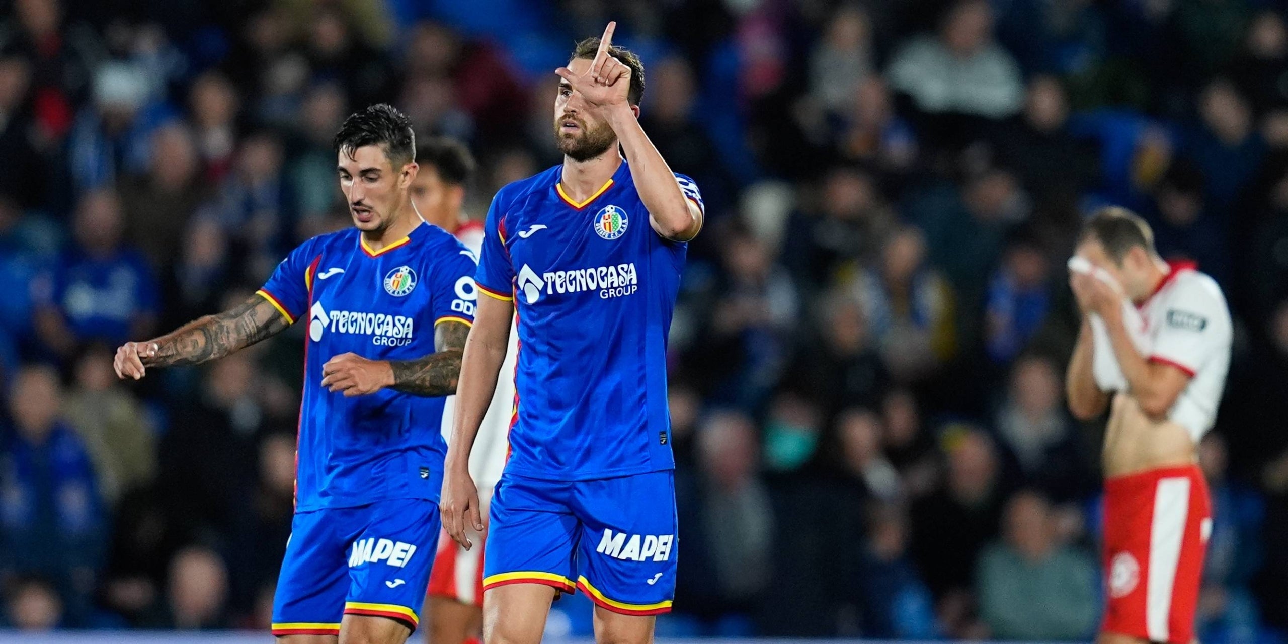 Borja Mayoral celebra el seu gol durant el Getafe-Girona de Lliga | Europa Press