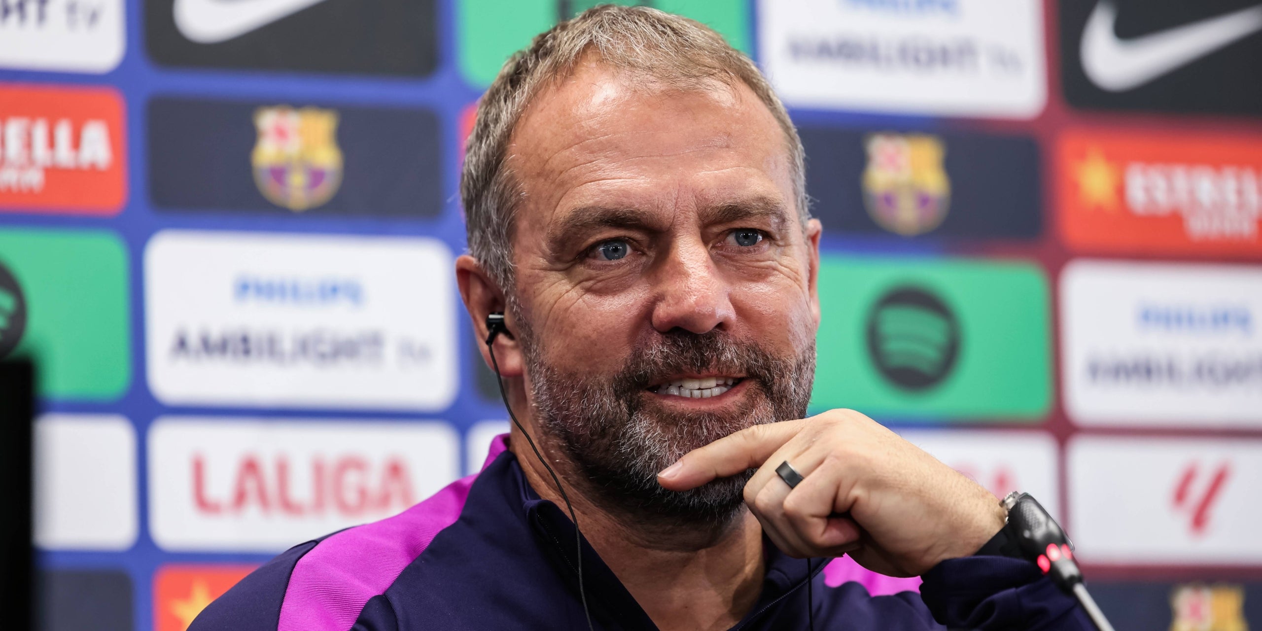 Hansi Flick, en roda de premsa | Europa Press