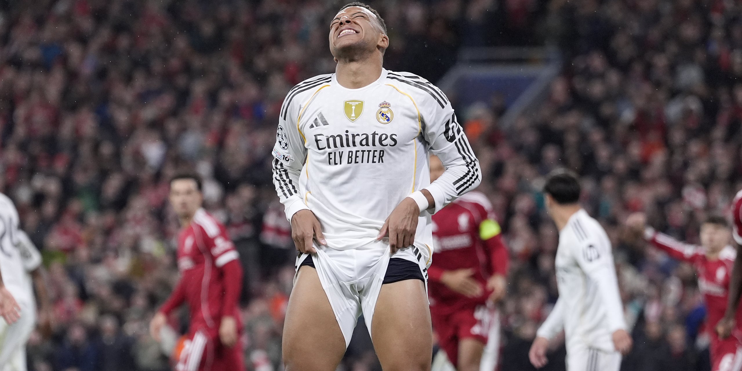 Kylian Mbappé, durant el Liverpool-Madrid | Europa Press