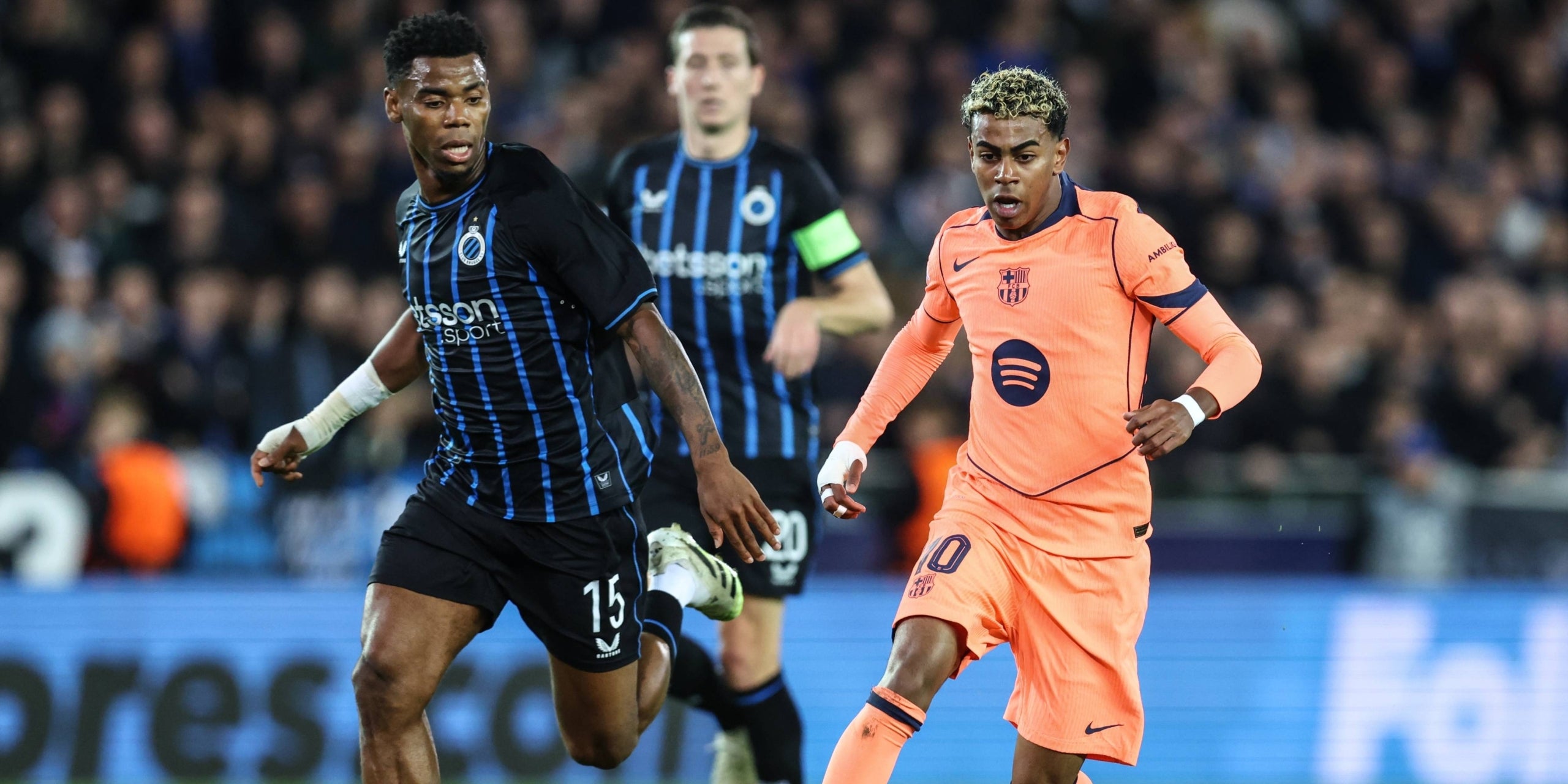 Lamine Yamal, durant el partit contra el Bruges | Europa Press