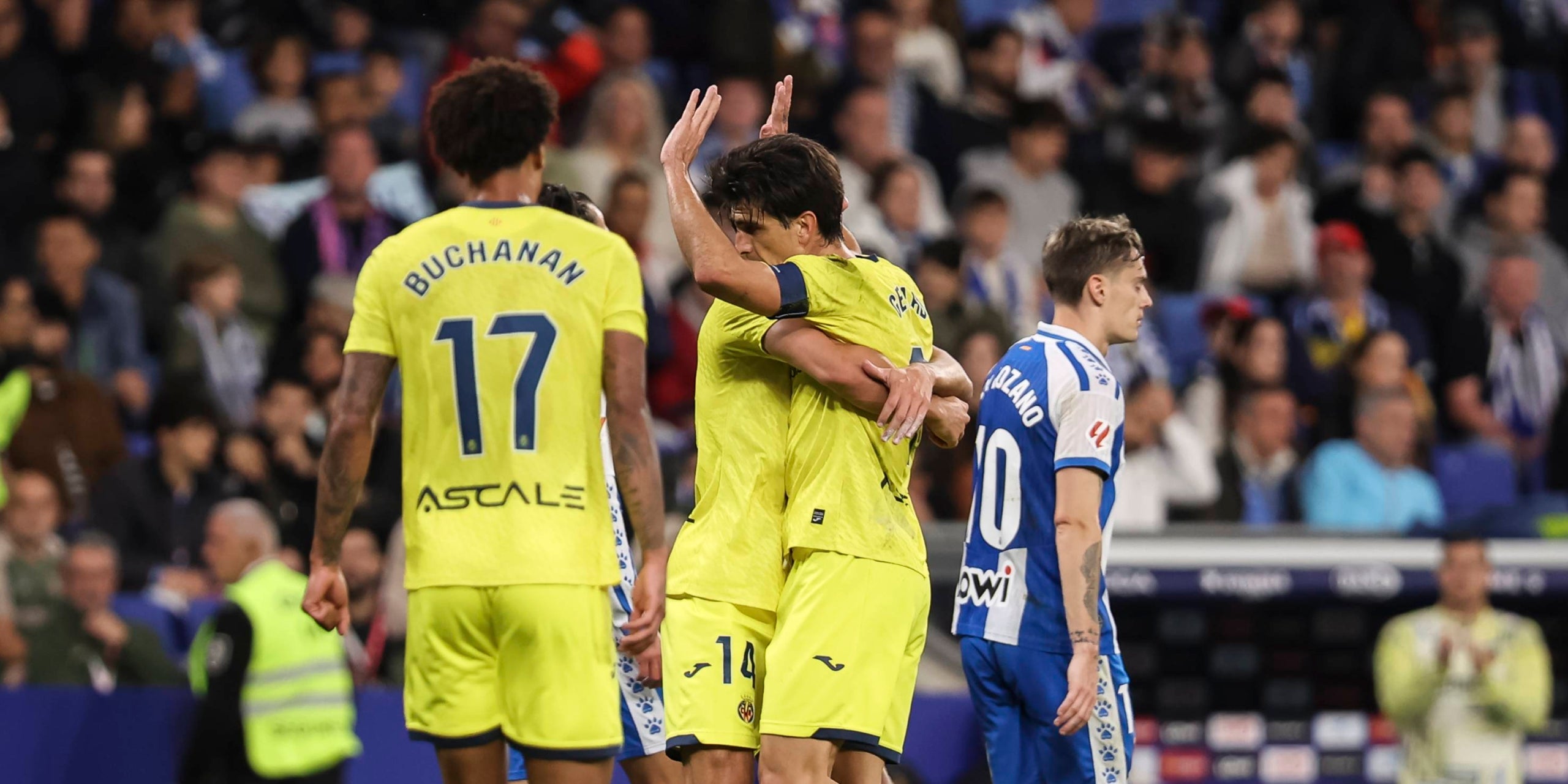 Gerard Moreno celebra el seu gol durant l'Espanyol - Vila-real de Lliga | Europa Press
