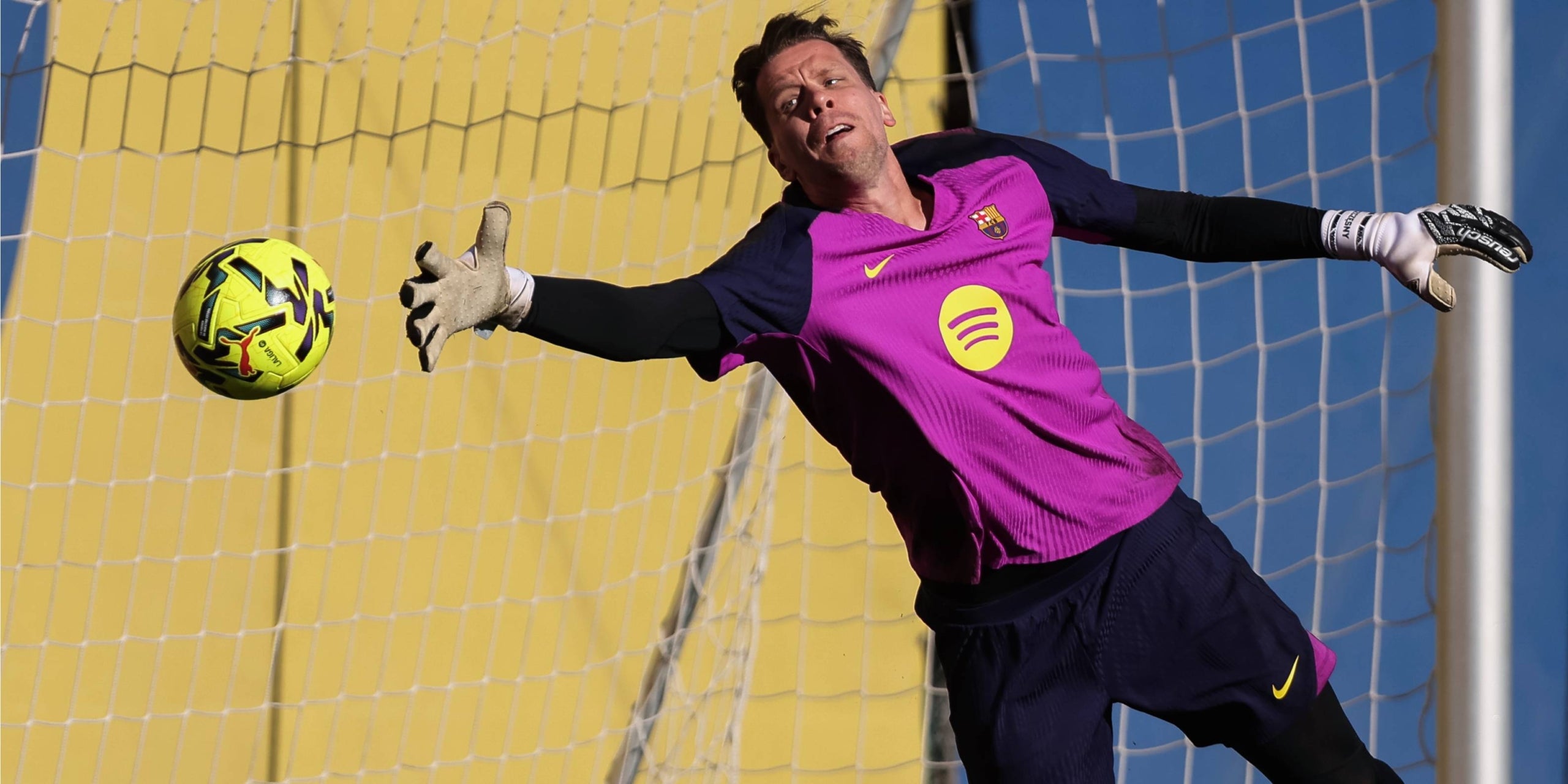Wocjiech Szczesny, durant un entrenament amb el Barça | Europa Press