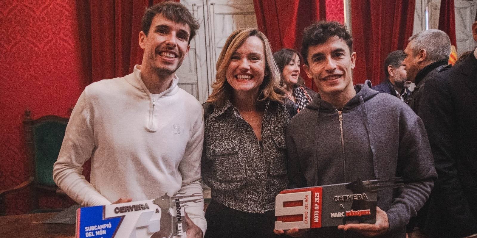 Els germans Márquez, en la celebració del campionat i subcampionat del món | Europa Press