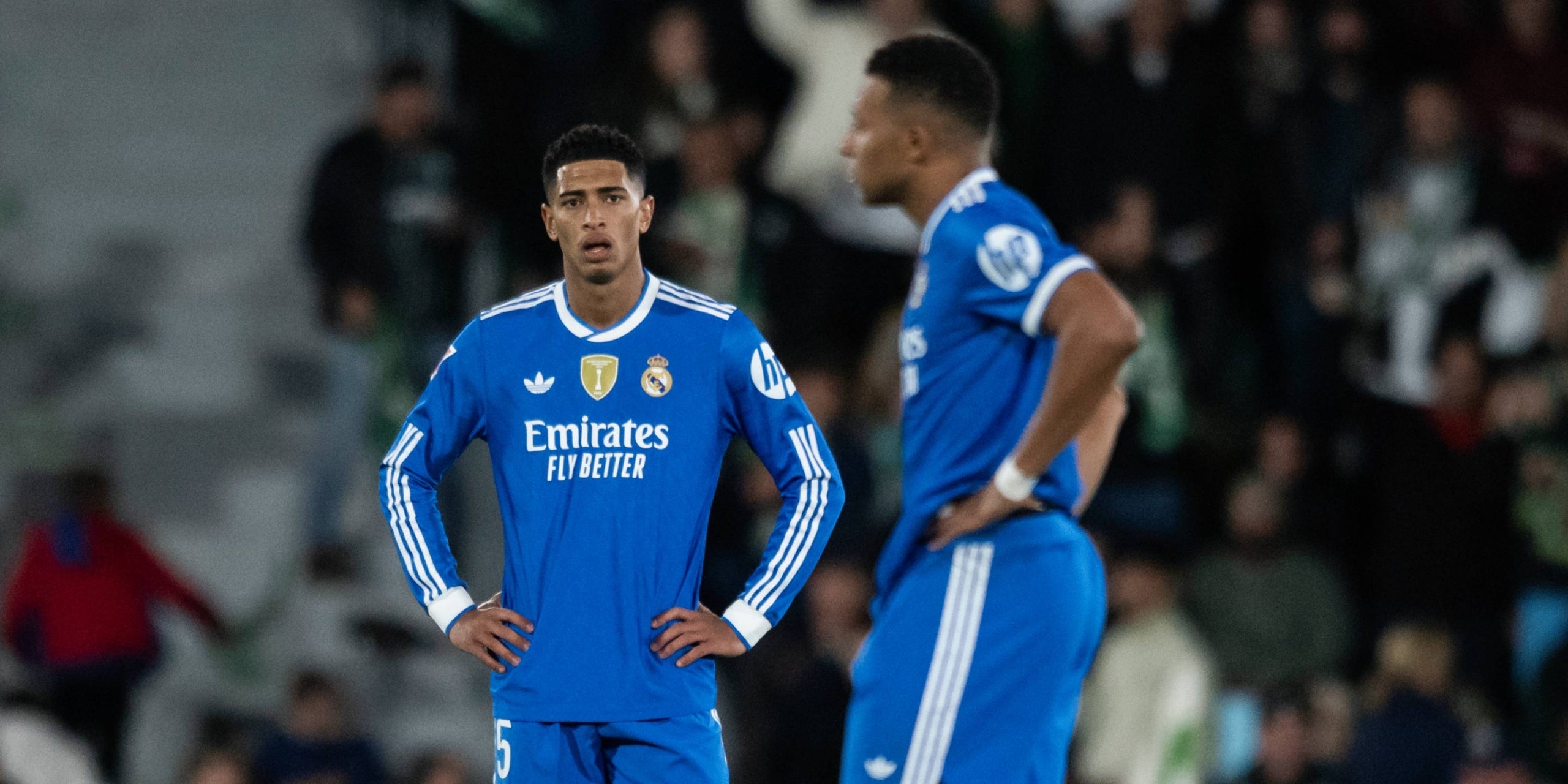 Jude Bellingham y Kylian Mbappé durante el Elche-Madrid de Liga | Europa Press