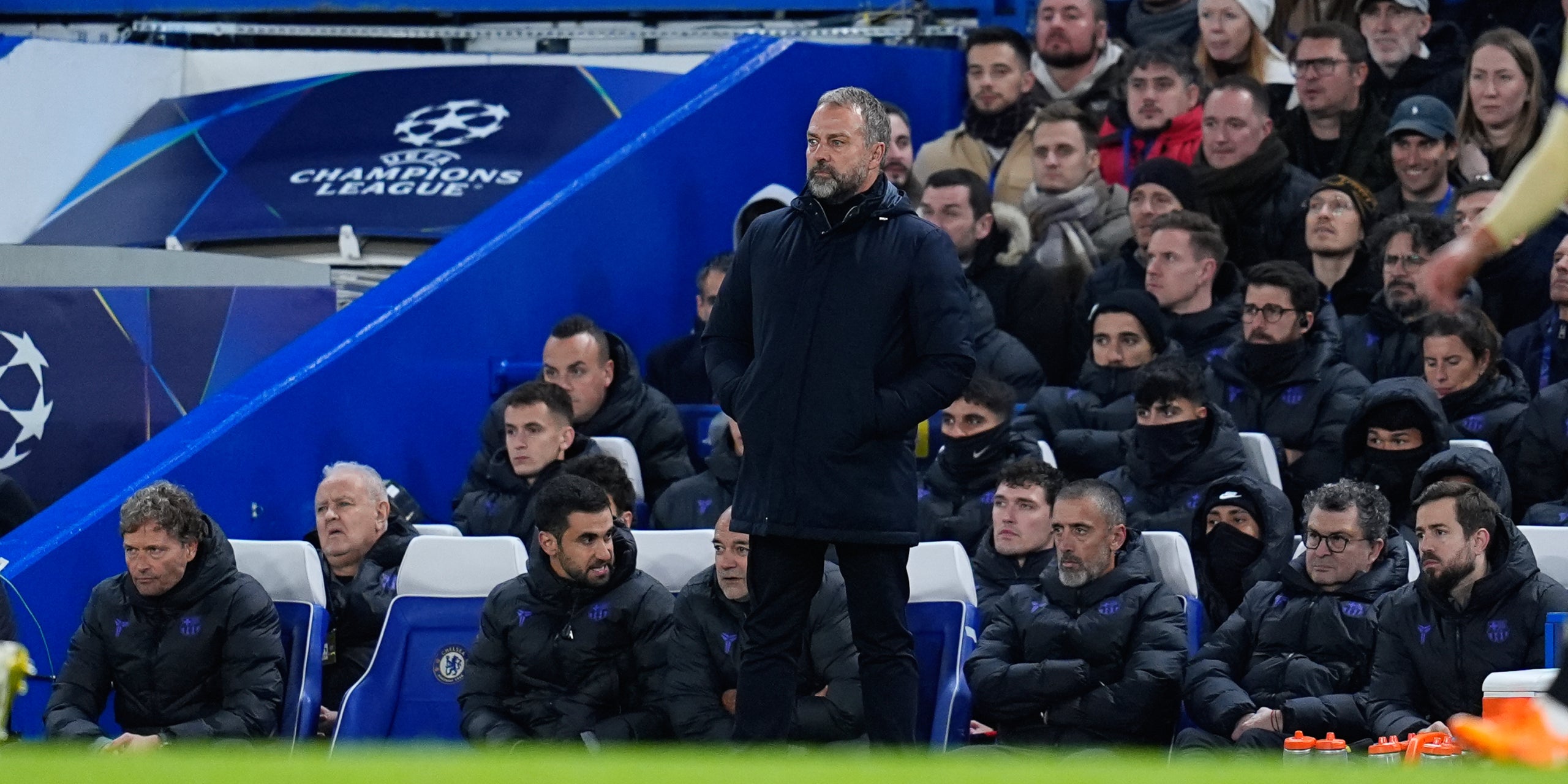 Hansi Flick, durant el Chelsea-Barça | Europa Press