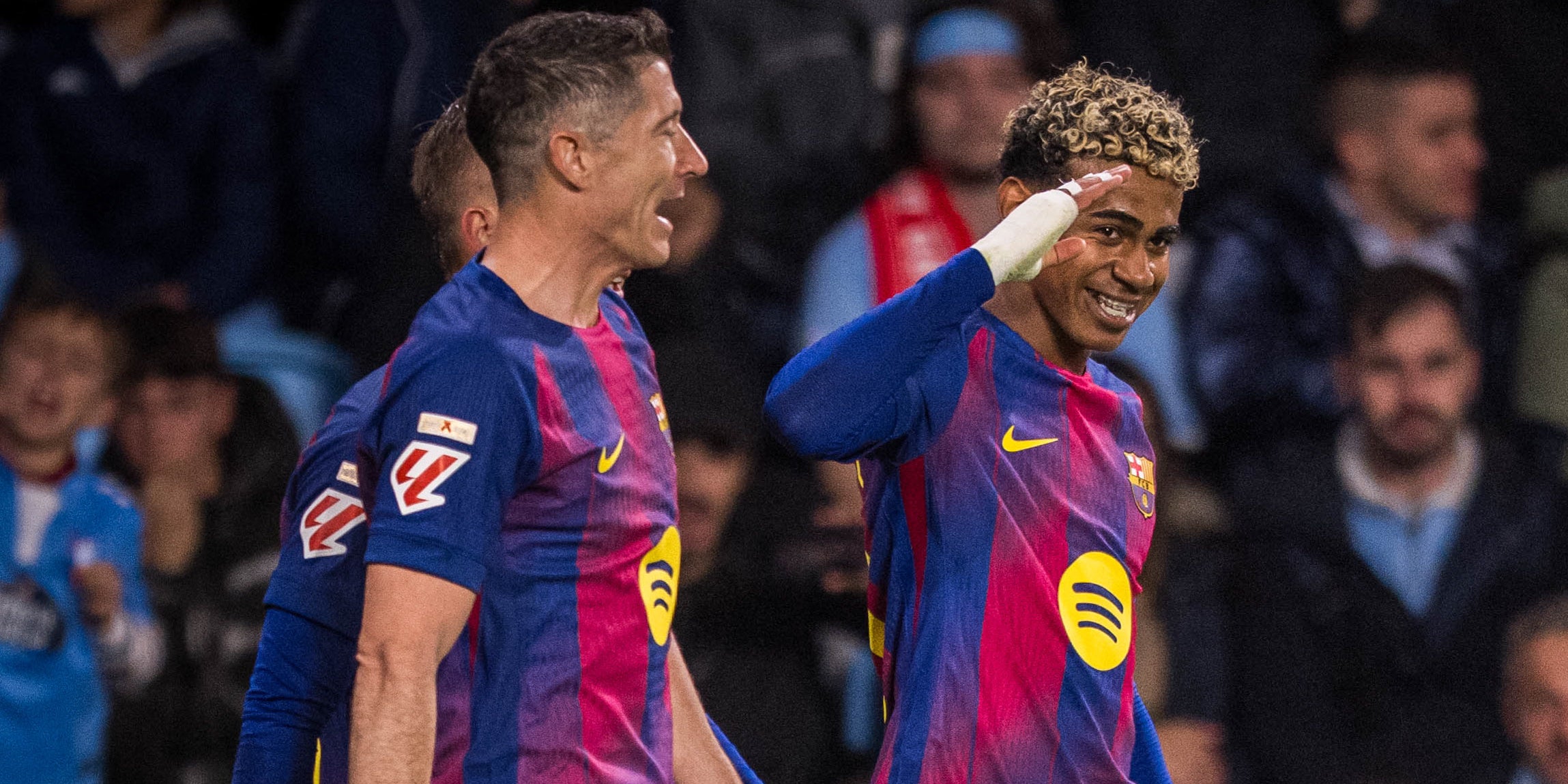 Els jugadors del Barça, celebrant un dels gols contra el Celta | FC Barcelona