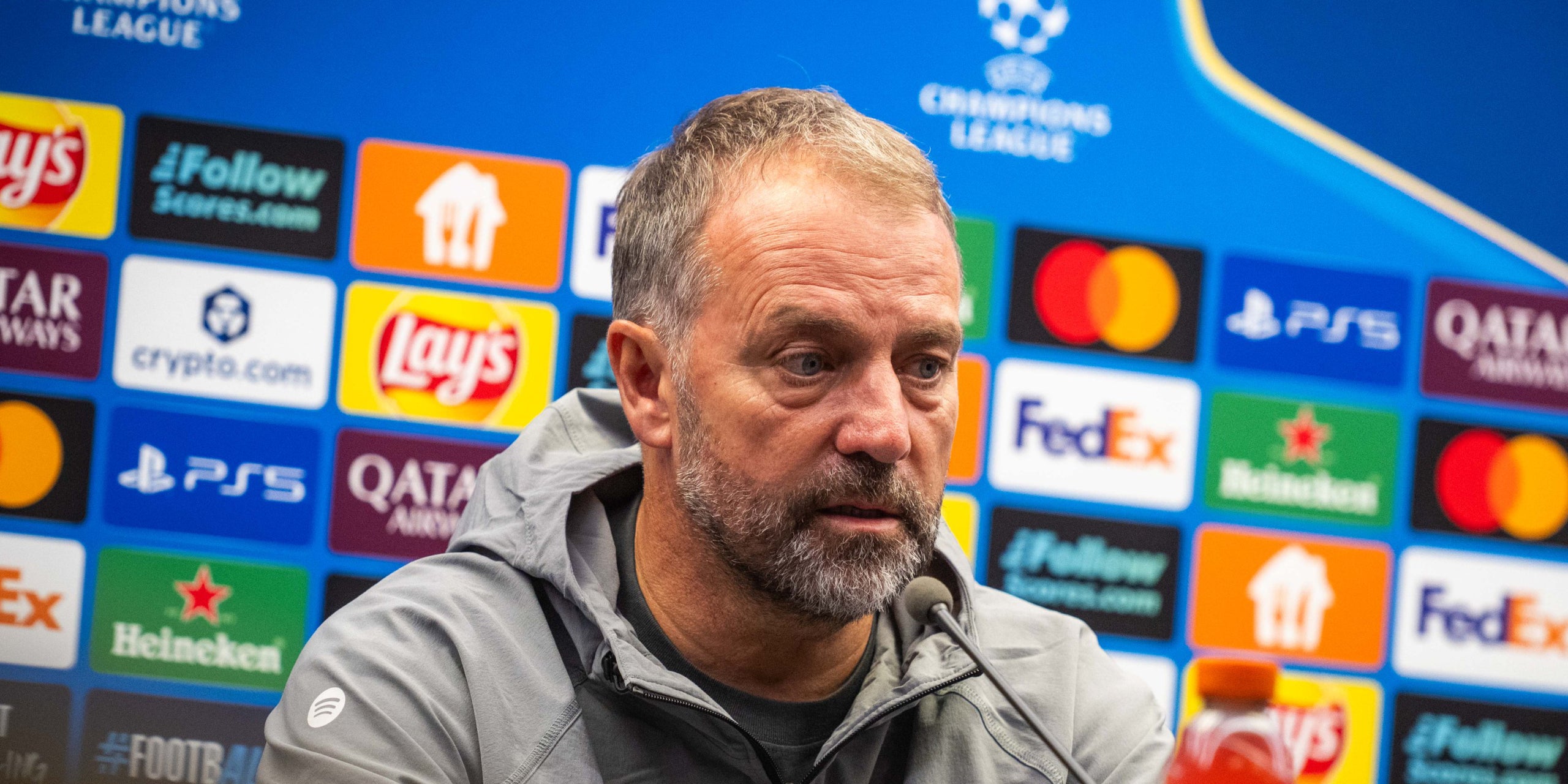 Hansi Flick, durant una roda de premsa amb el Barça | FC Barcelona