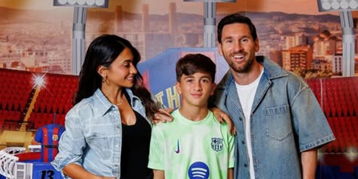 La família Messi, celebrant l'aniversari de Thiago amb temàtica del Barça | @antonelaroccuzzo