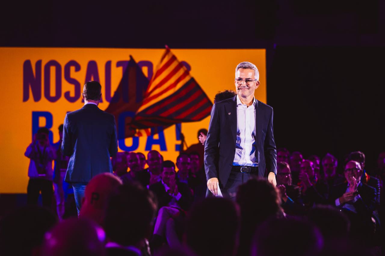 Víctor Font, en la presentació de la seva candidatura electoral | Nosaltres Barça