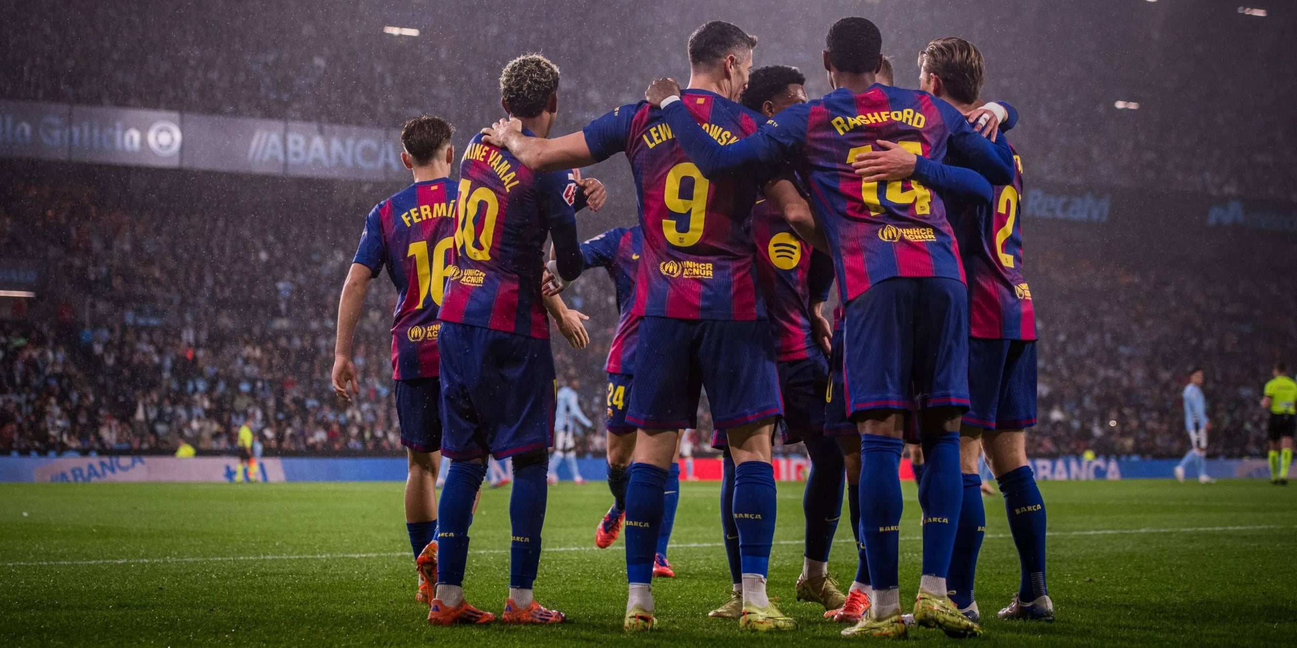 Els jugadors del Barça, celebrant un dels gols contra el Celta | FC Barcelona