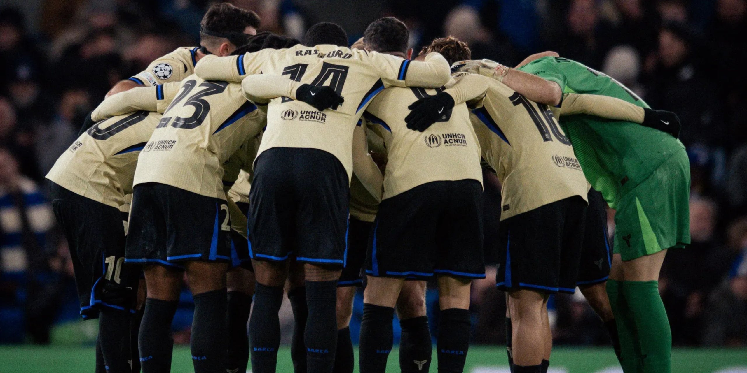 Els juadors del Barça, durant el partit contra el Chelsea | FC Barcelona