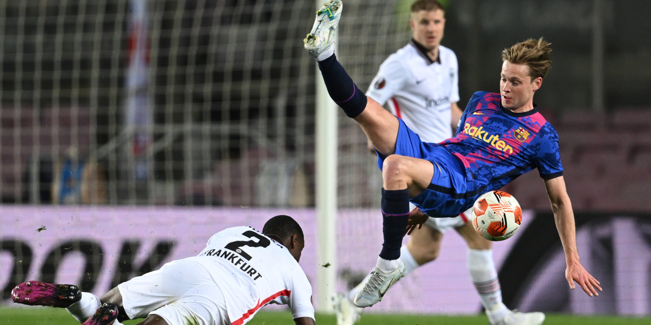 De Jong, durant el Barça-Eintracht de 2022 | Europa Press