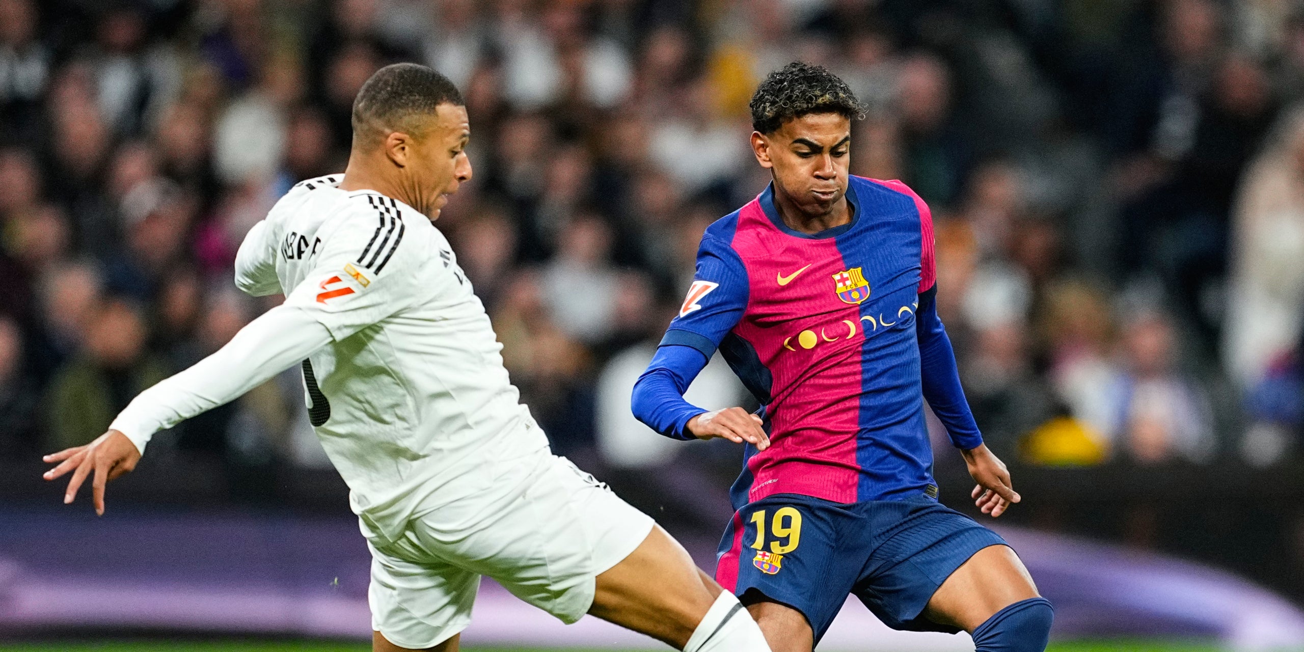 Kylian Mbappé i Lamine Yamal, durant un clàssic de Lliga | Europa Press