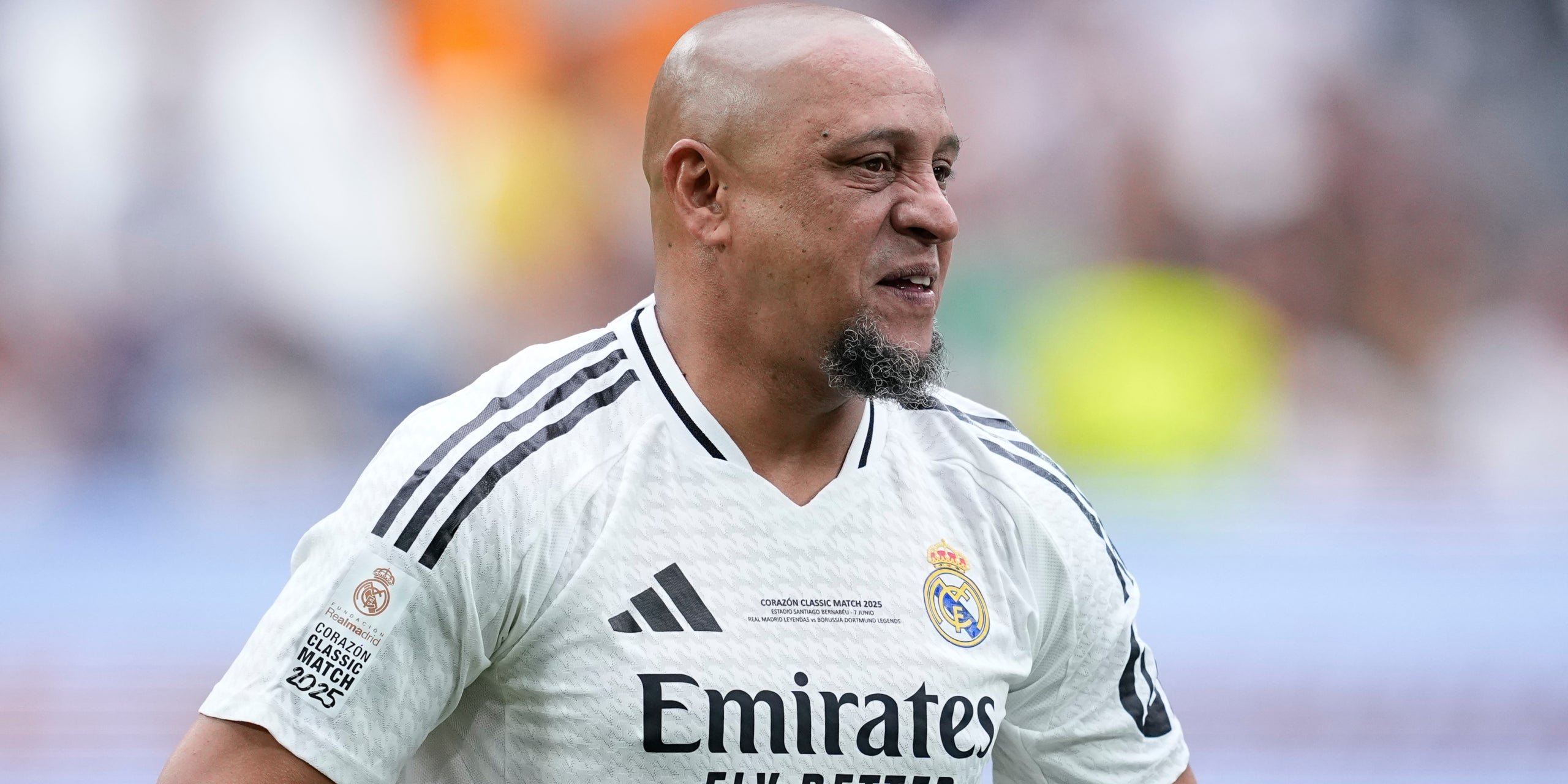 Roberto Carlos, durant un partit amb els veterans del Reial Madrid | Europa Press