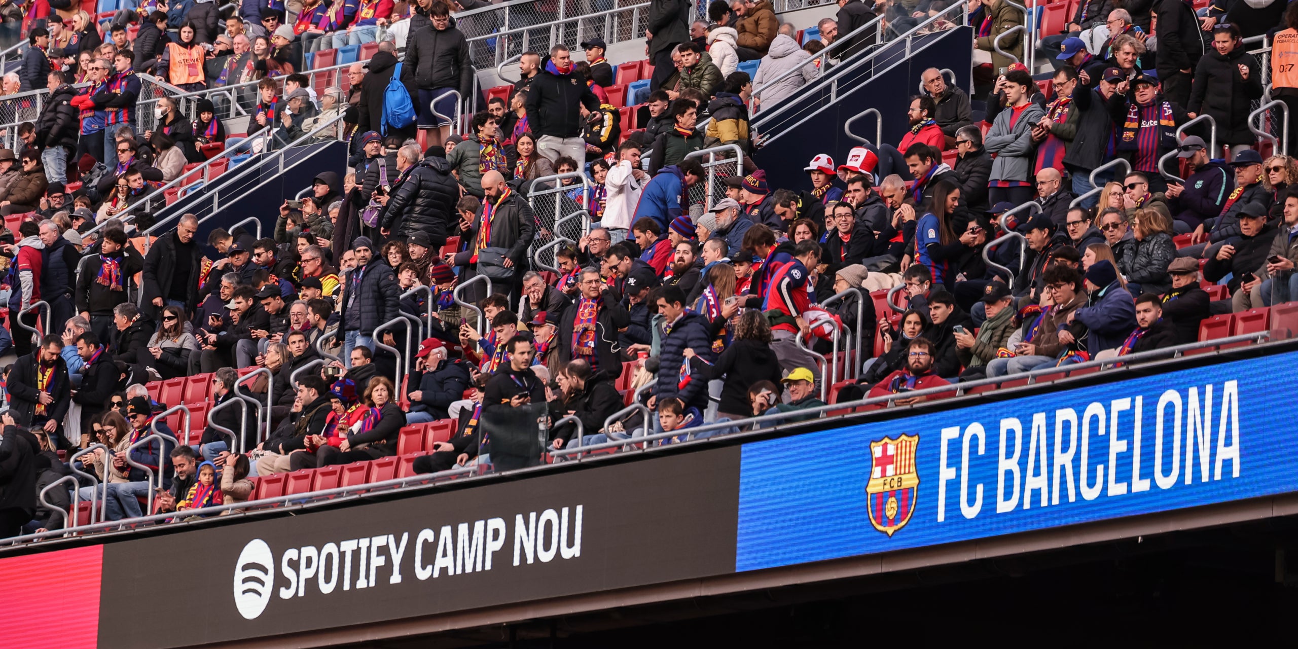 La grada del Spotify Camp Nou, durante un partido del Barça | Europa Press