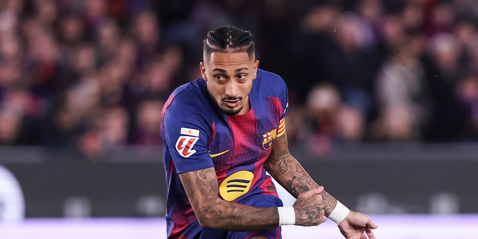 Raphinha, durant un partit amb el Barça | Europa Press