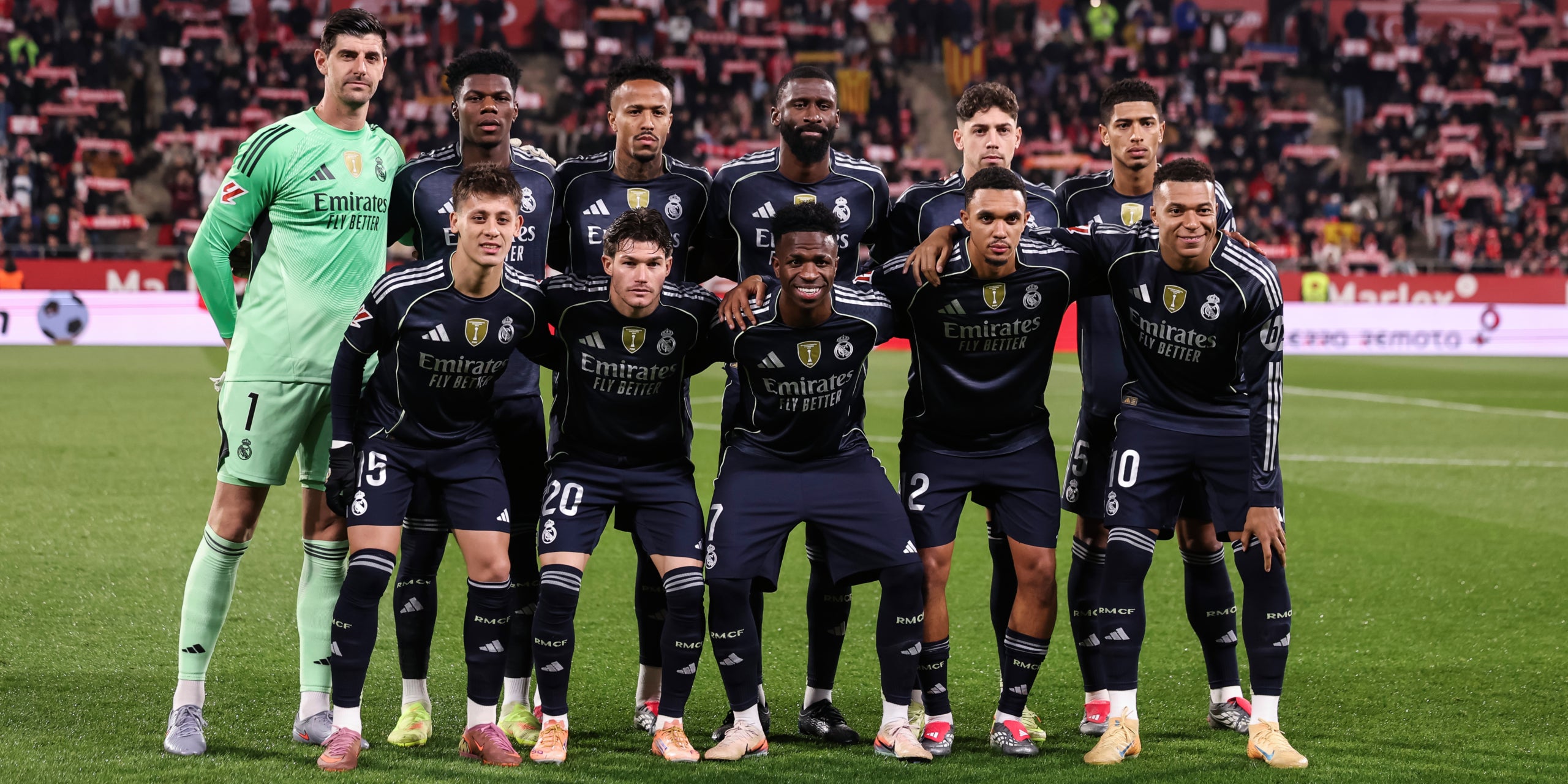 Los jugadores del Real Madrid, antes del partido contra el Girona | Europa Press