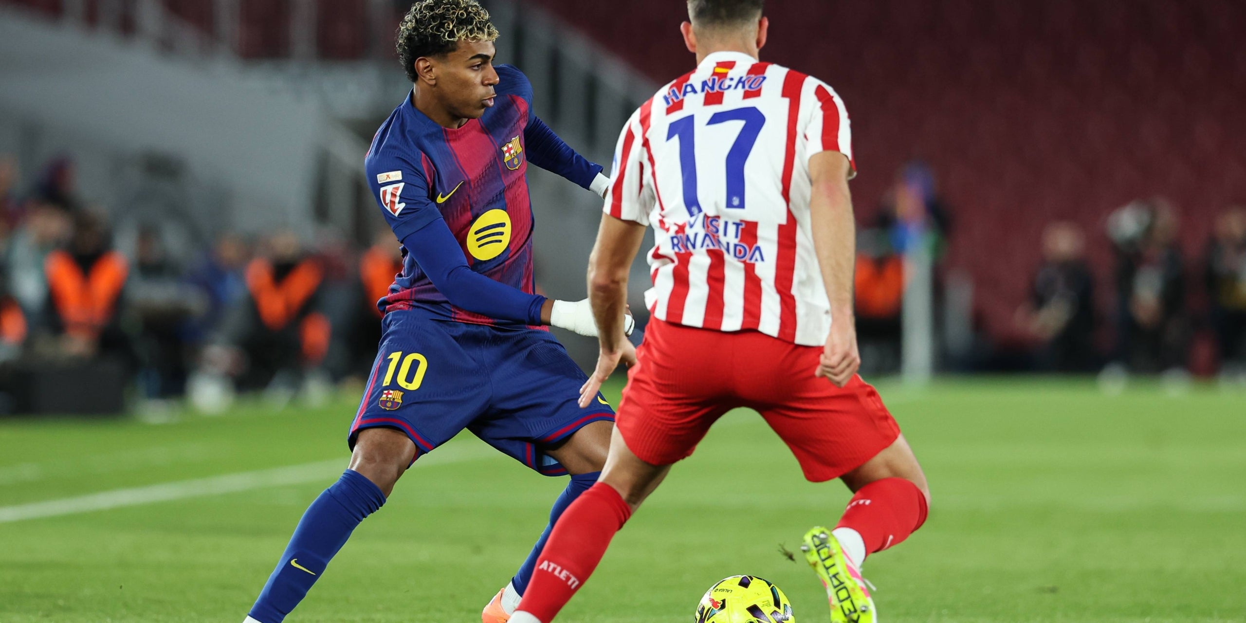 Lamine Yamal, durant el Barça-Atlètic de Madrid | Europa Press