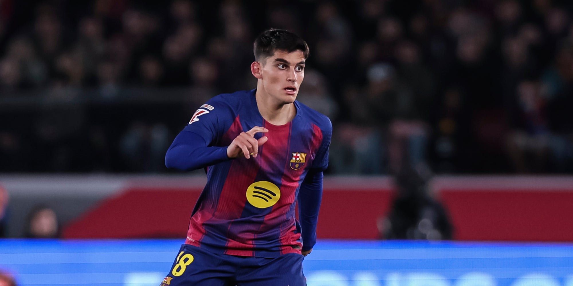 Gerard Martín, durant un partit amb el Barça | Europa Press