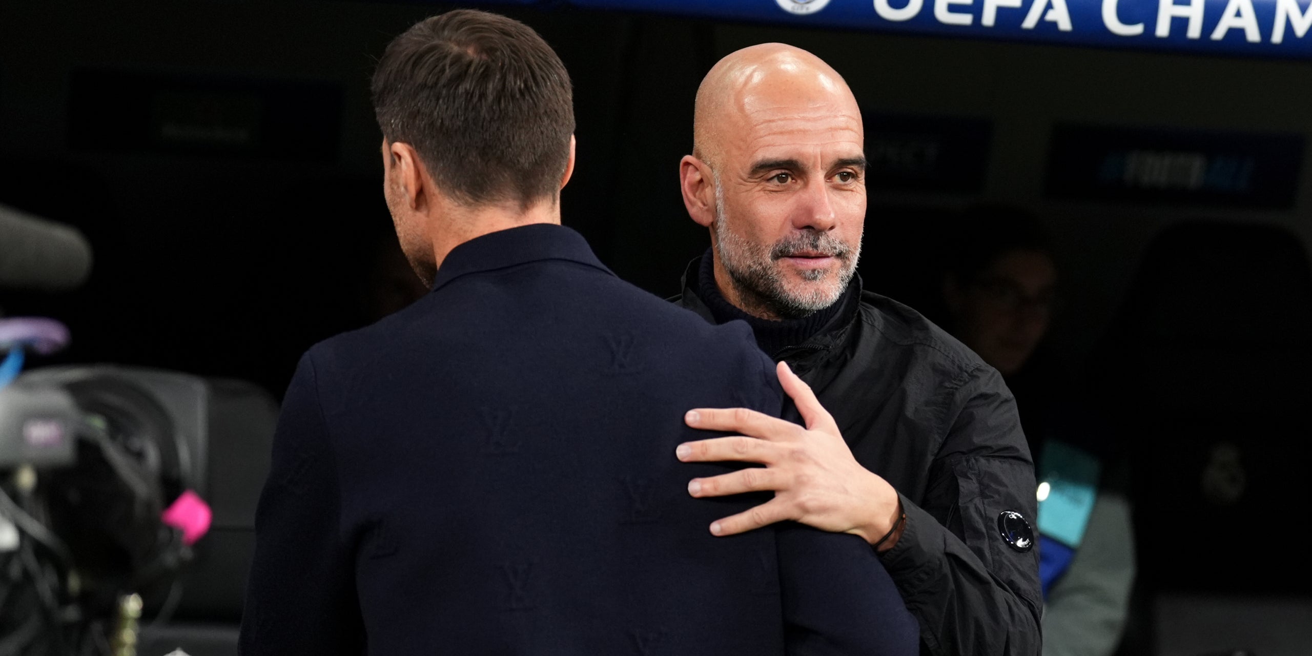 Pep Guardiola i Xabi Alonso, abans del Madrid-City | Europa Press