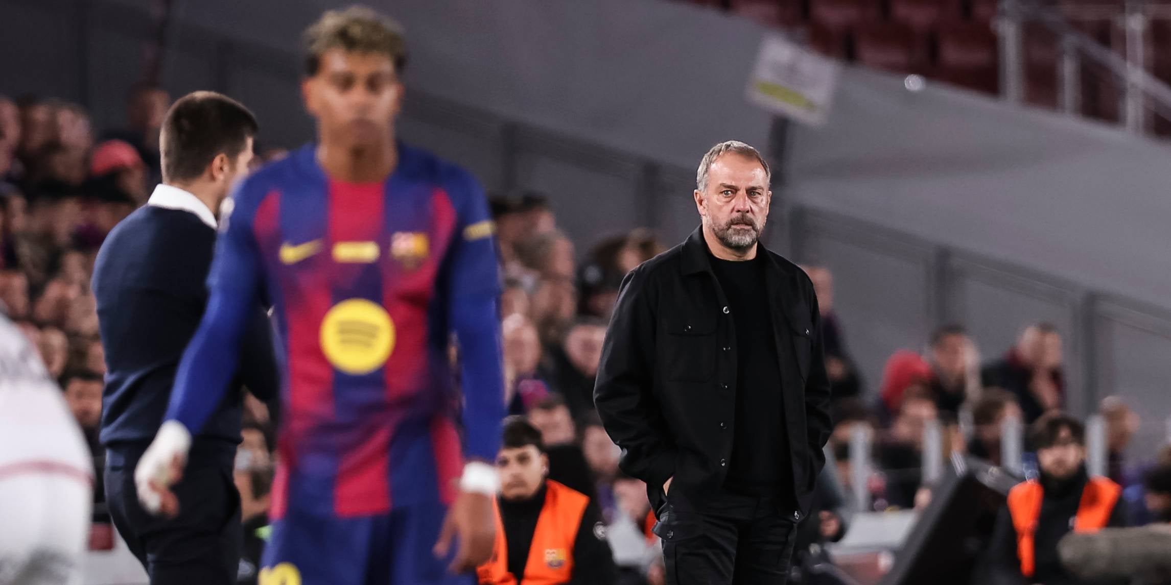 Hansi Flick durante el Barça-Osasuna de Liga | Europa Press