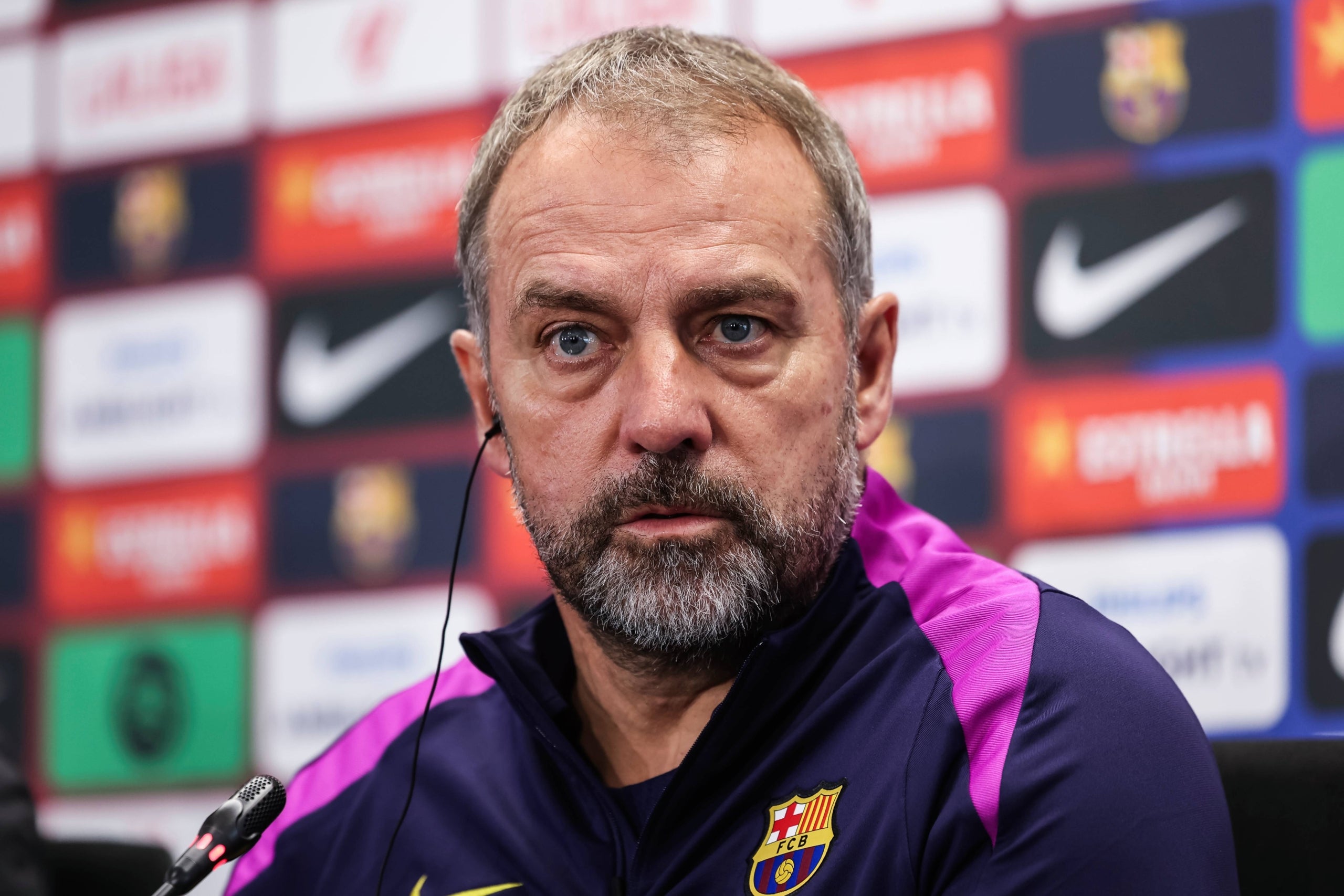 Hansi Flick, entrenador del Barça, en roda de premsa | Europa Press