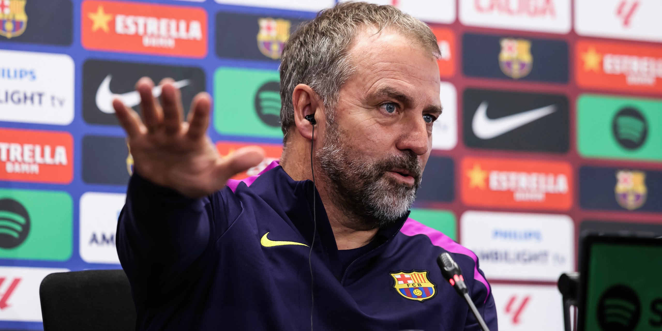 Hansi Flick, entrenador del Barça, en roda de premsa | Europa Press