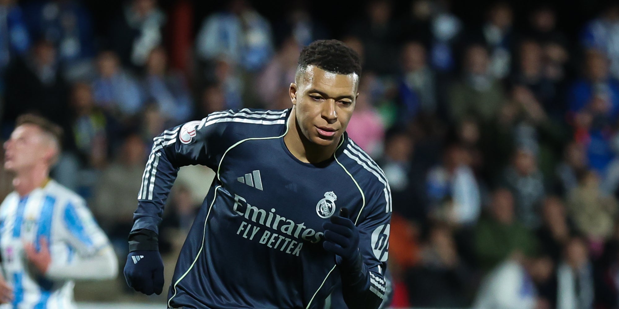 Kylian Mbappé, celebrant un gol amb el Madrid a la Copa | Europa Press