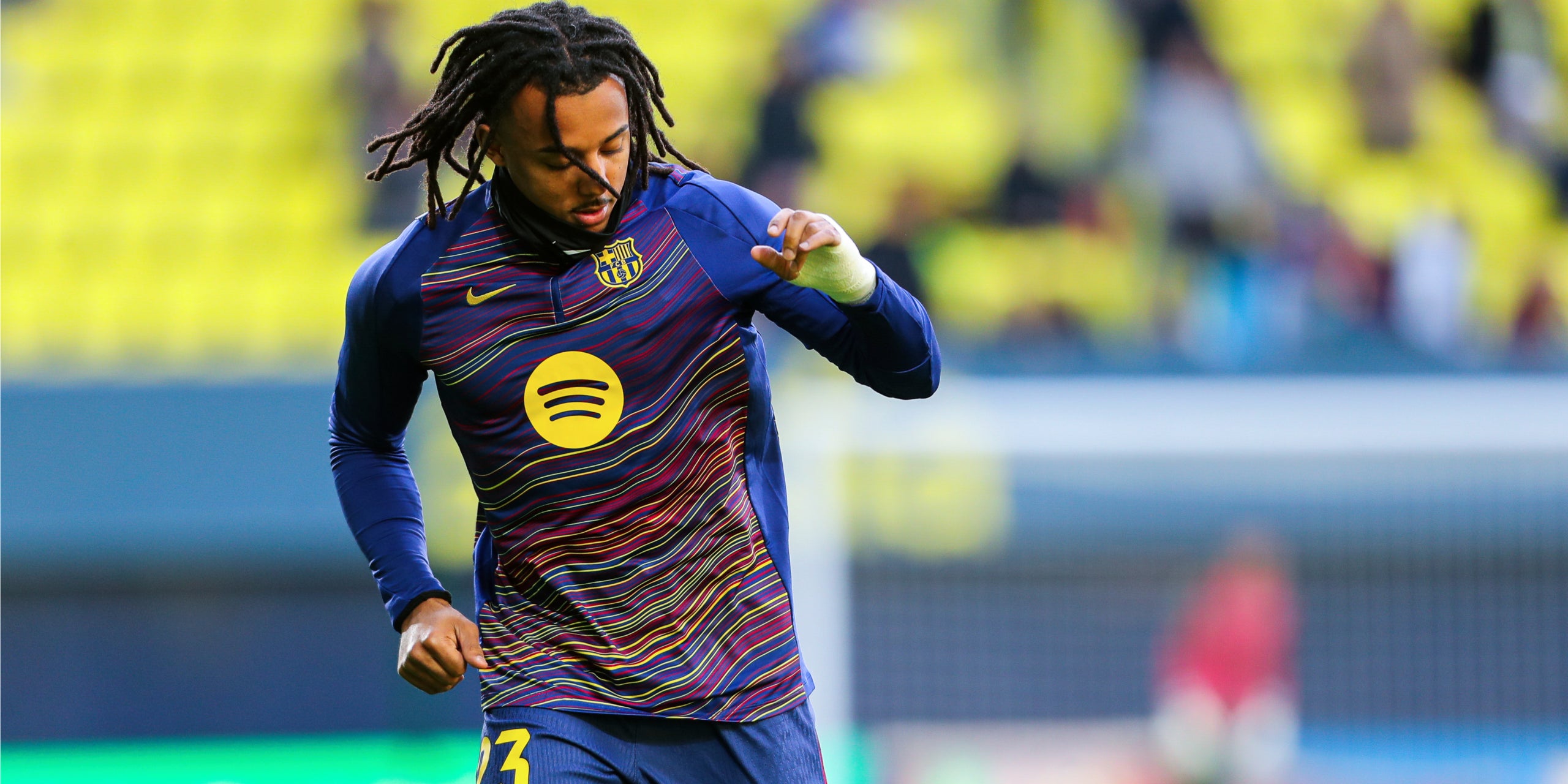 Jules Kounde, antes de un partido con el Barça | Europa Press