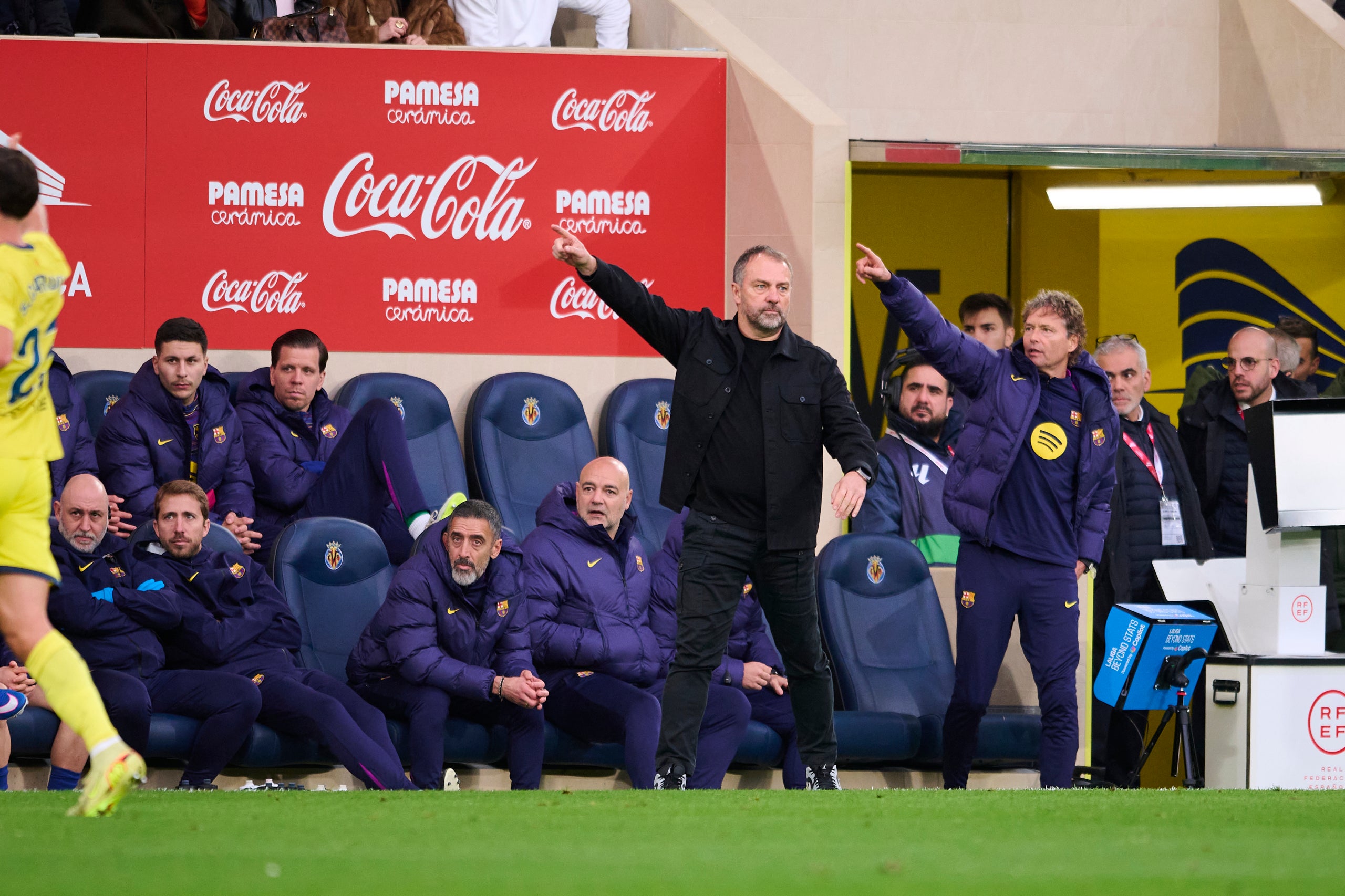 Hansi Flick, durant el Vila-real-Barça | Europa Press