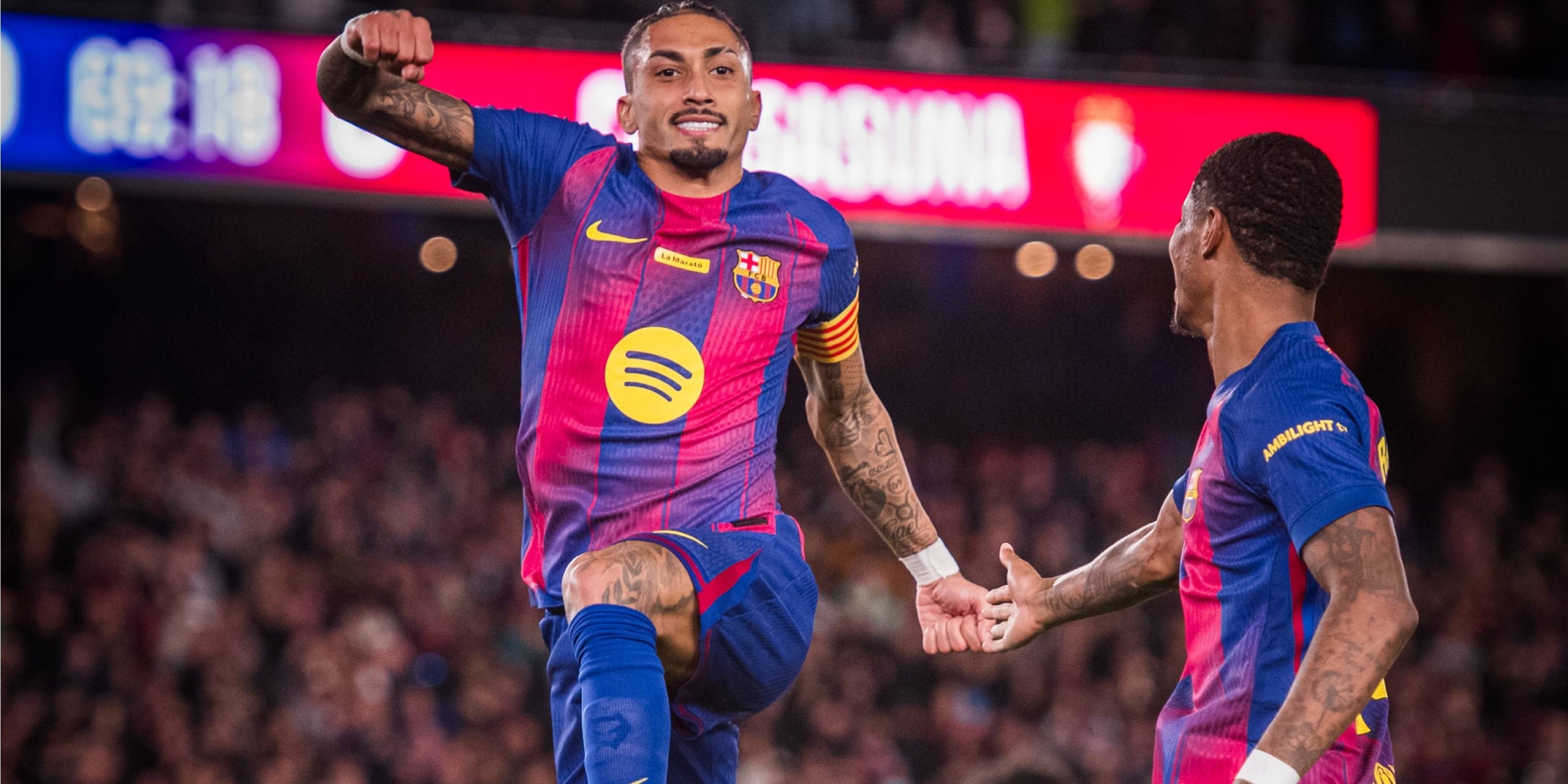 Raphinha, celebrant el seu gol contra l'Osasuna | FC Barcelona