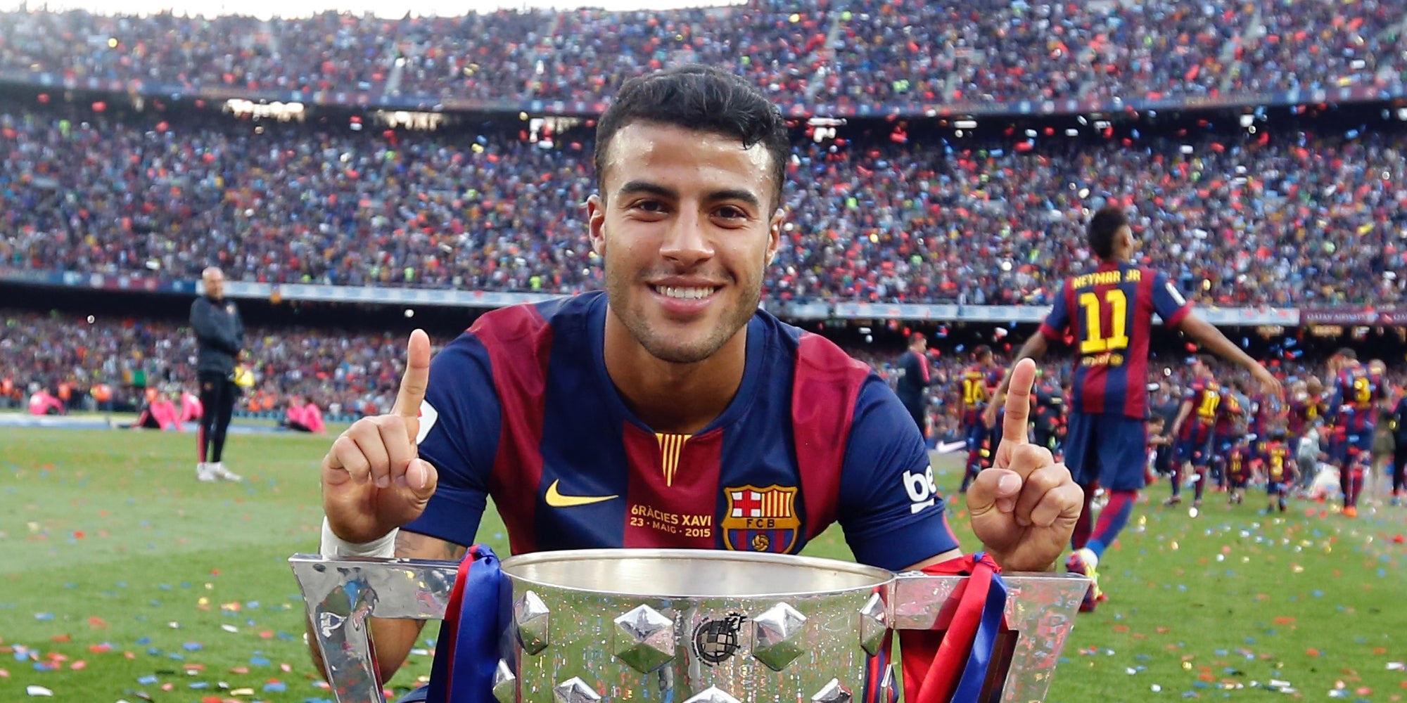Rafinha Alcántara, celebrant un títol amb el Barça | FC Barcelona