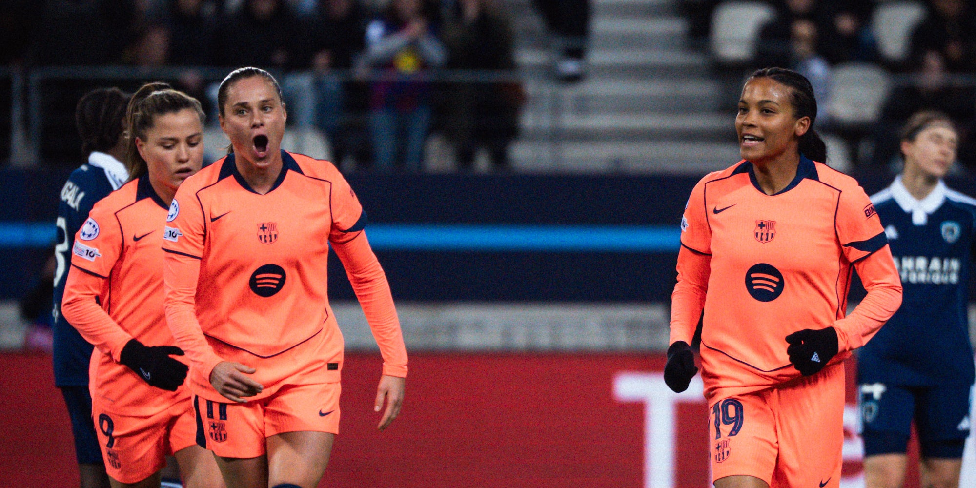Les jugadores del Barça, celebrant un gol contra el París FC | FC Barcelona