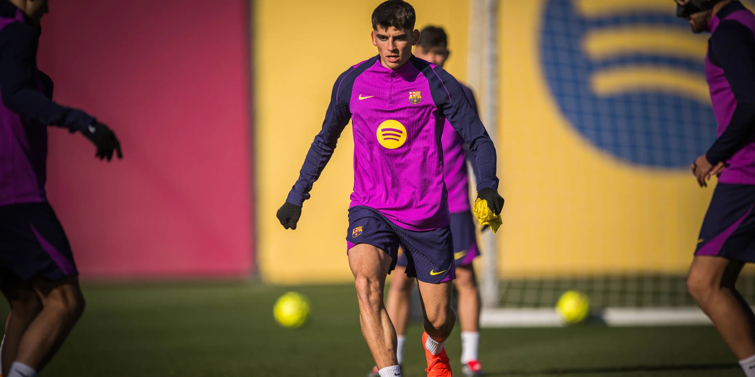 Gerard Martín, durant un entrenament amb el Barça | FC Barcelona