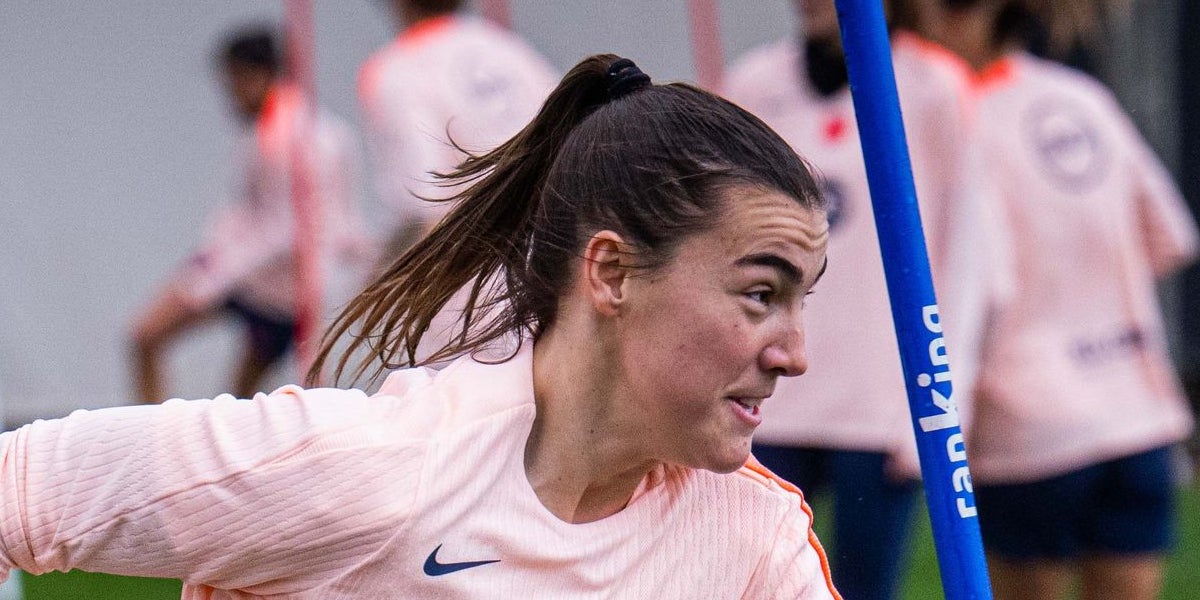 Patri Guijarro, durant un entrenament amb el Barça | FC Barcelona