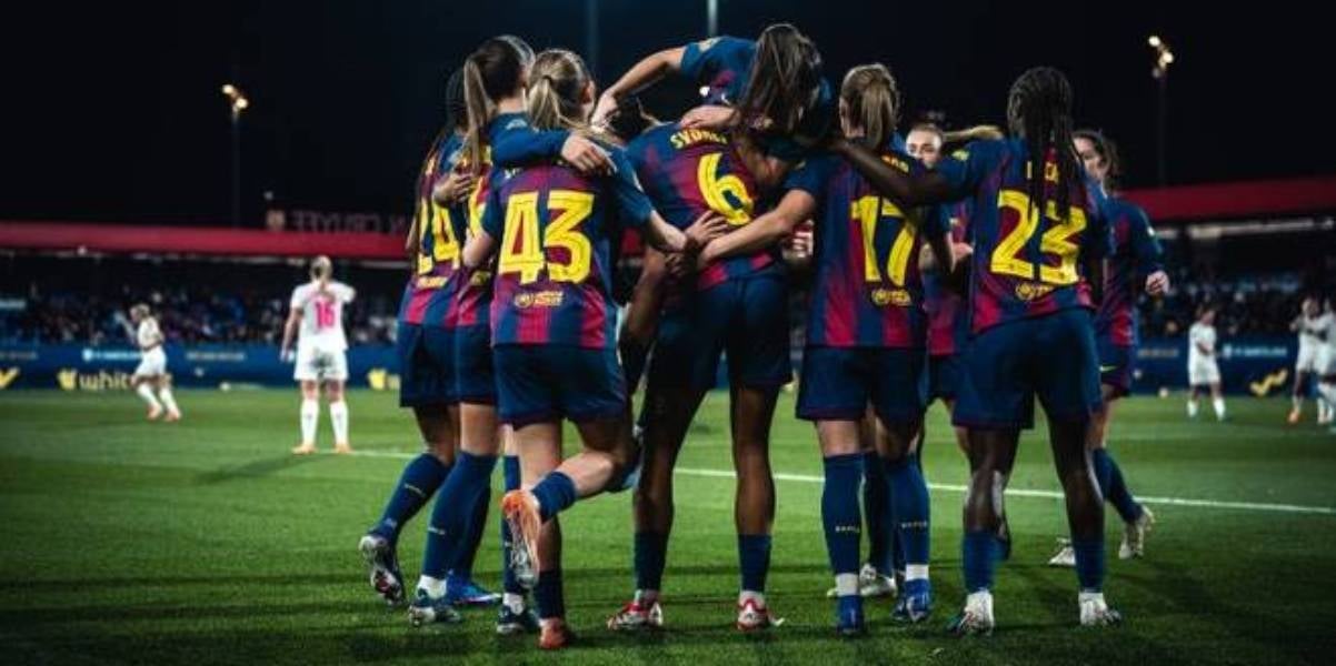 Les jugadores del Barça celebren un gol contra el Madrid CFF en el Johan Cruyff | FC Barcelona