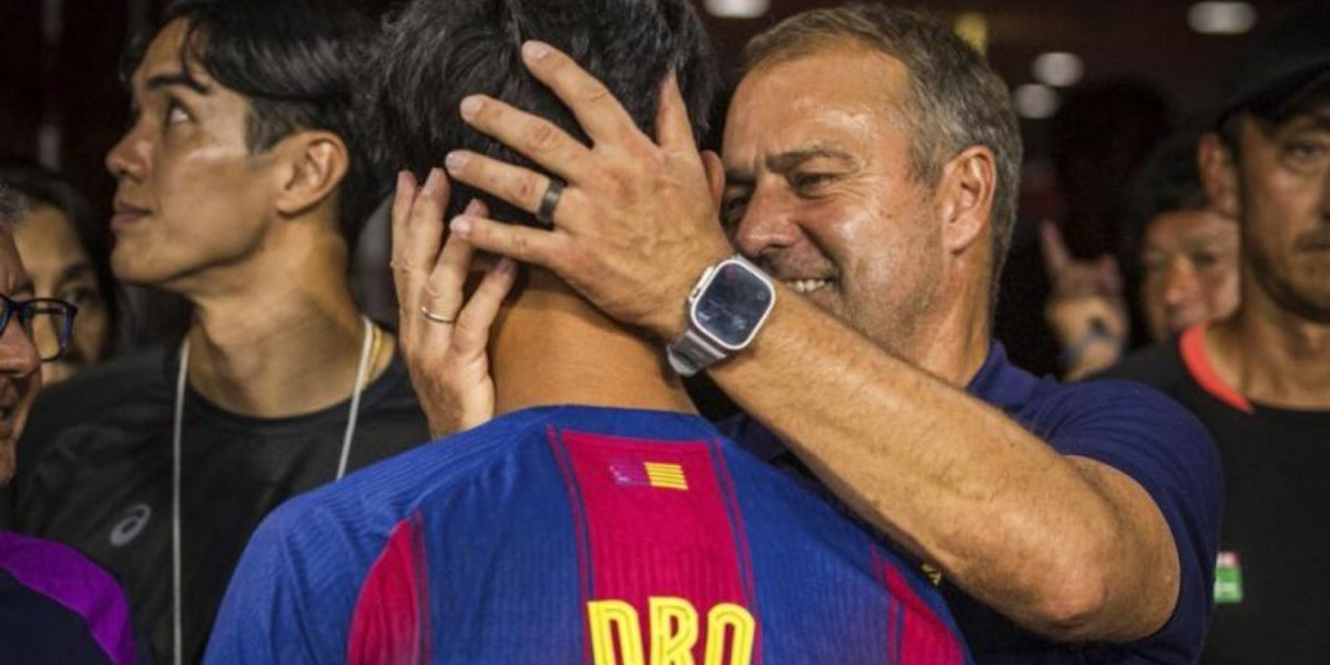 Hansi Flick y Dro Fernández, en una imagen de archivo | FC Barcelona