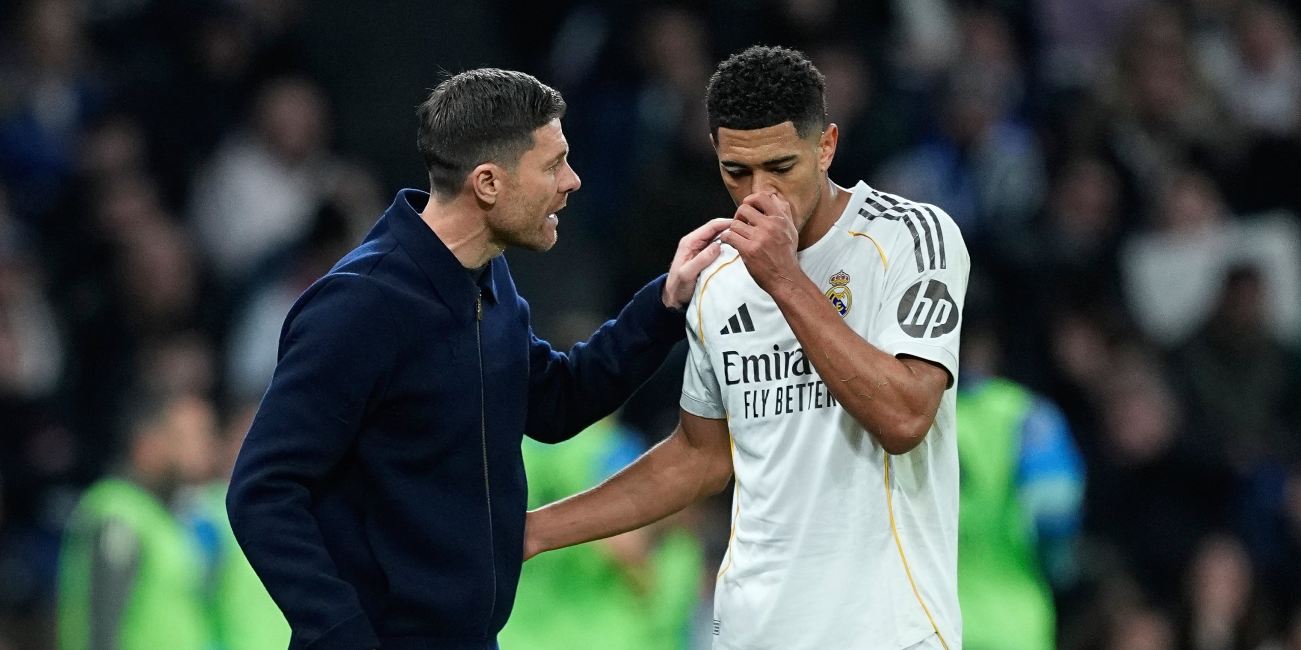 Xabi Alonso y Jude Bellingham, durante un partido con el Madrid | Europa Press