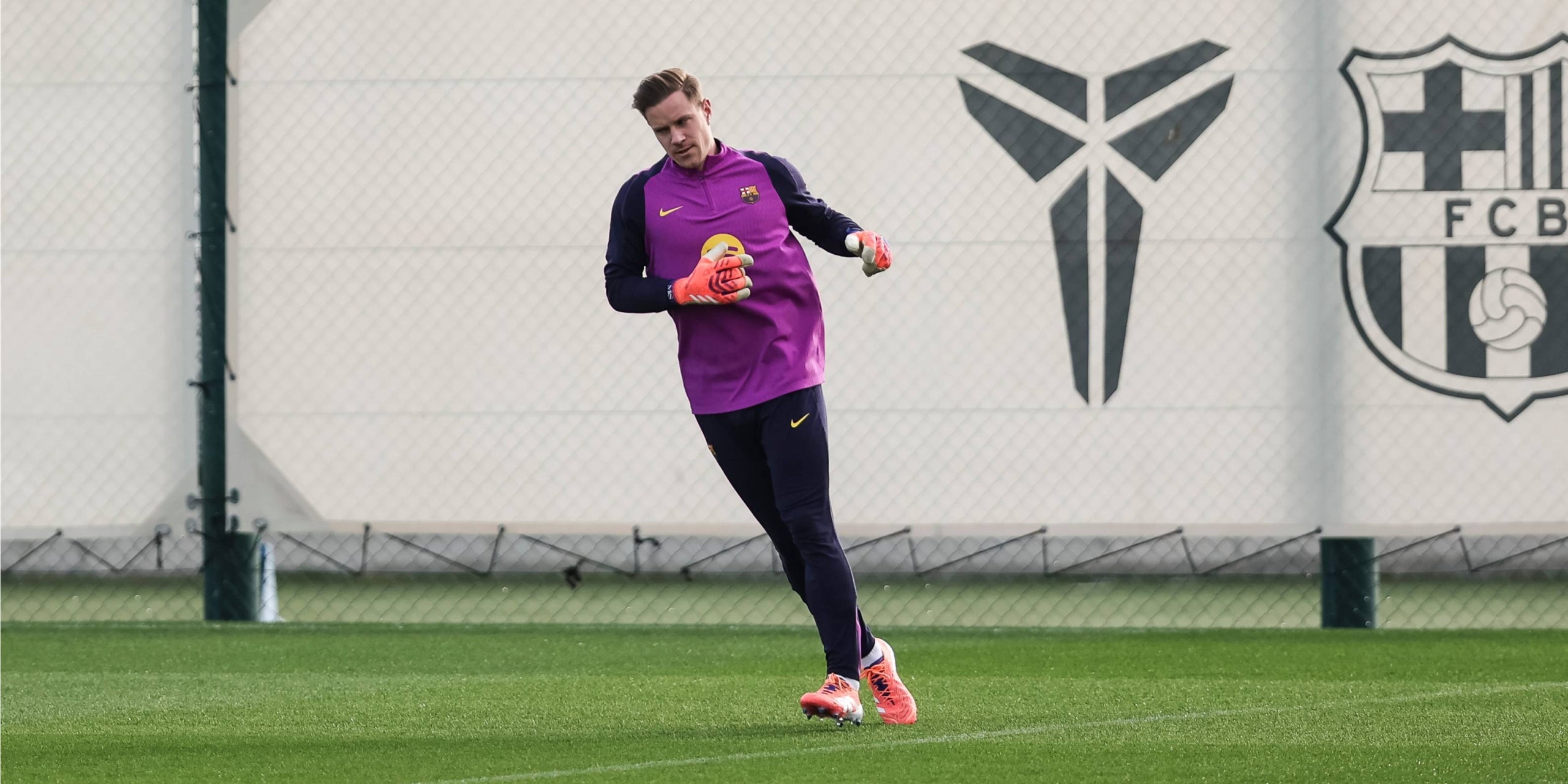 Ter Stegen, durante un entrenamiento con el Barça | Europa Press