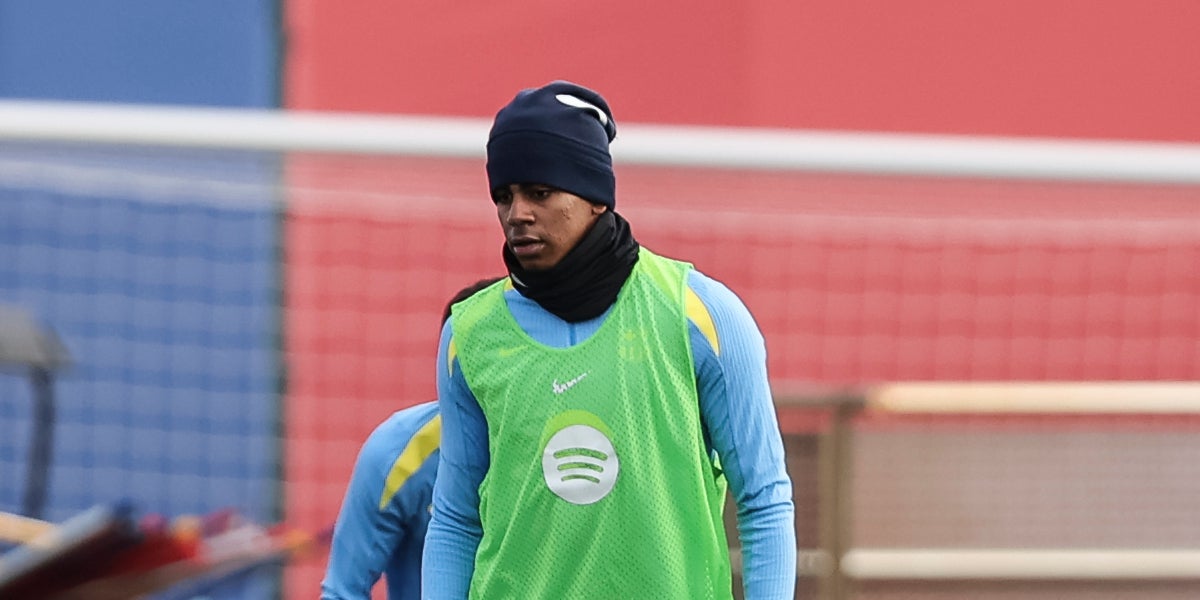 Lamine Yamal, durant un entrenament amb el Barça | Europa Press