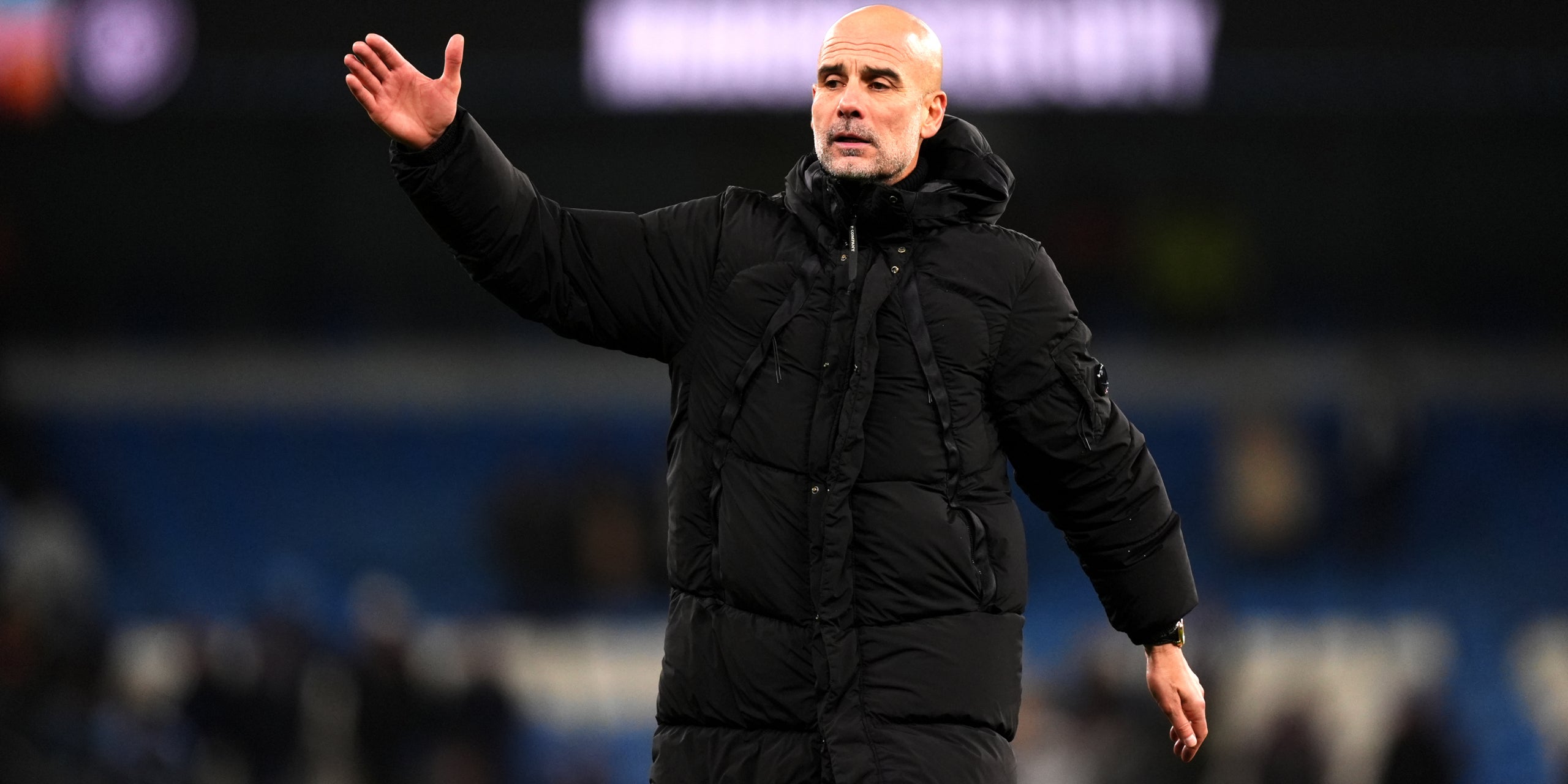 Pep Guardiola, durant l'empat del Manchester City contra el Brighton | Europa Press