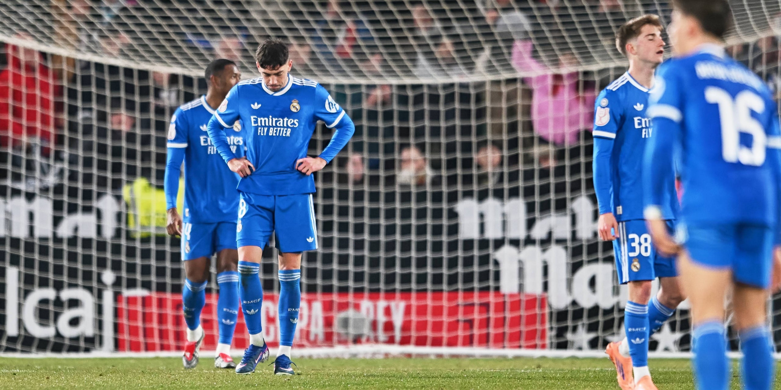 Los jugadores del Madrid, tras la eliminación en la Copa contra el Albacete | Europa Press