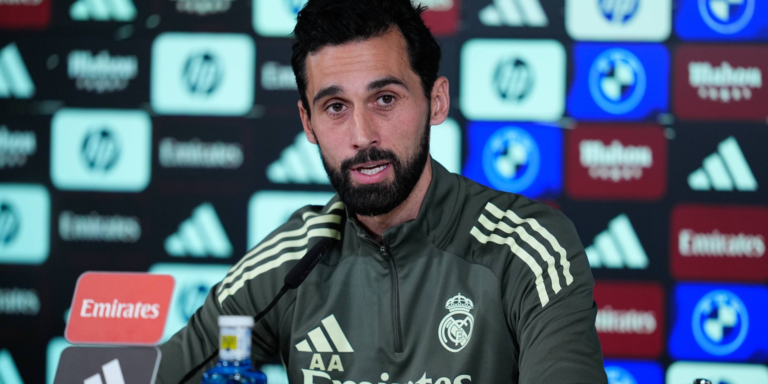 Álvaro Arbeloa, durant una roda de premsa amb el Madrid | Europa Press