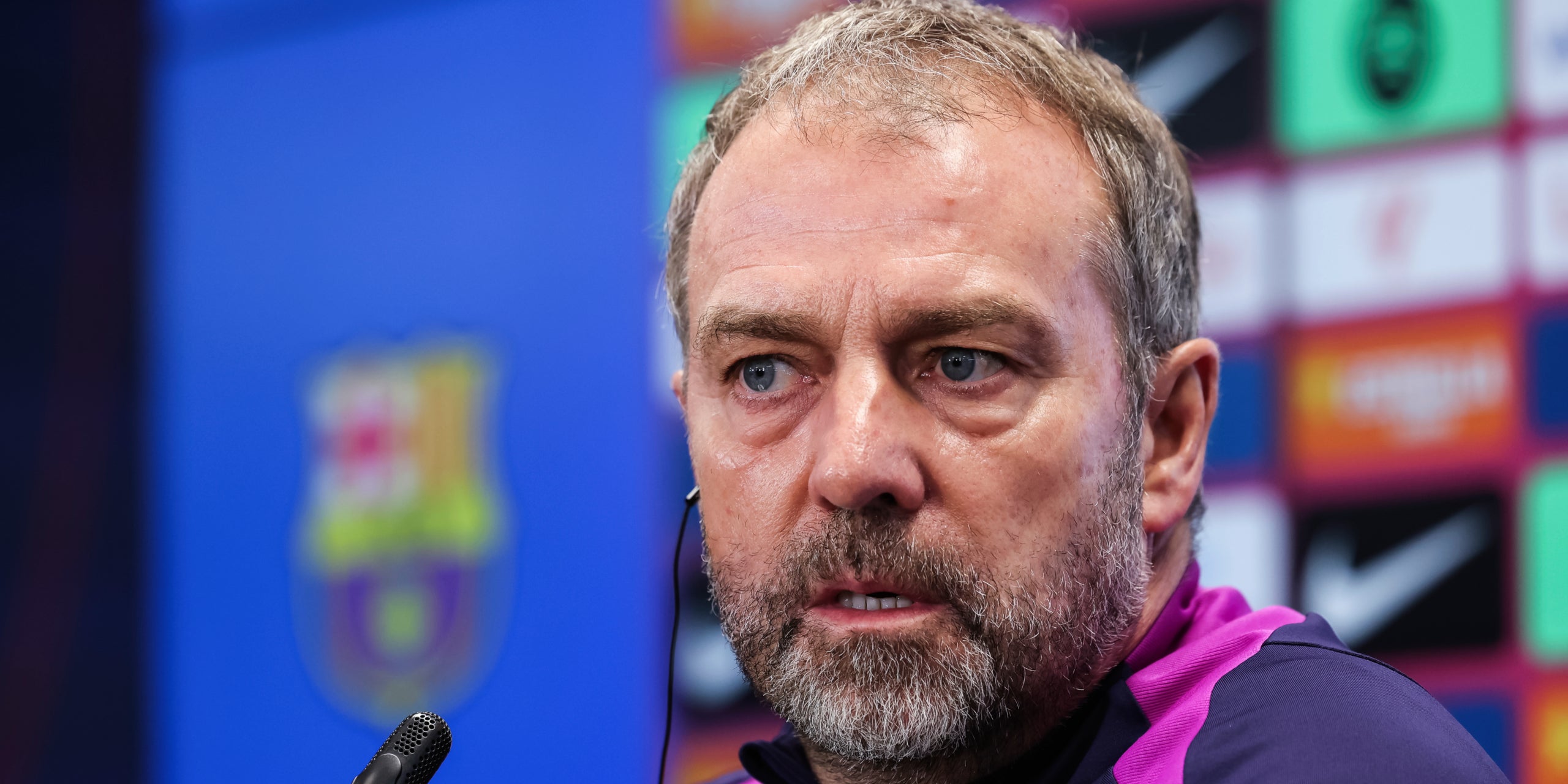 Hansi Flick, entrenador del Barça, durant una roda de premsa | Europa Press