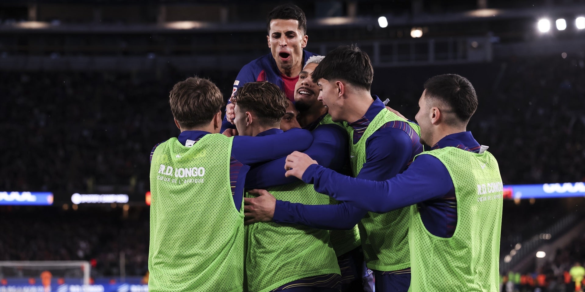 El FC Barcelona celebrant els gols a l'Oviedo| Europa Press