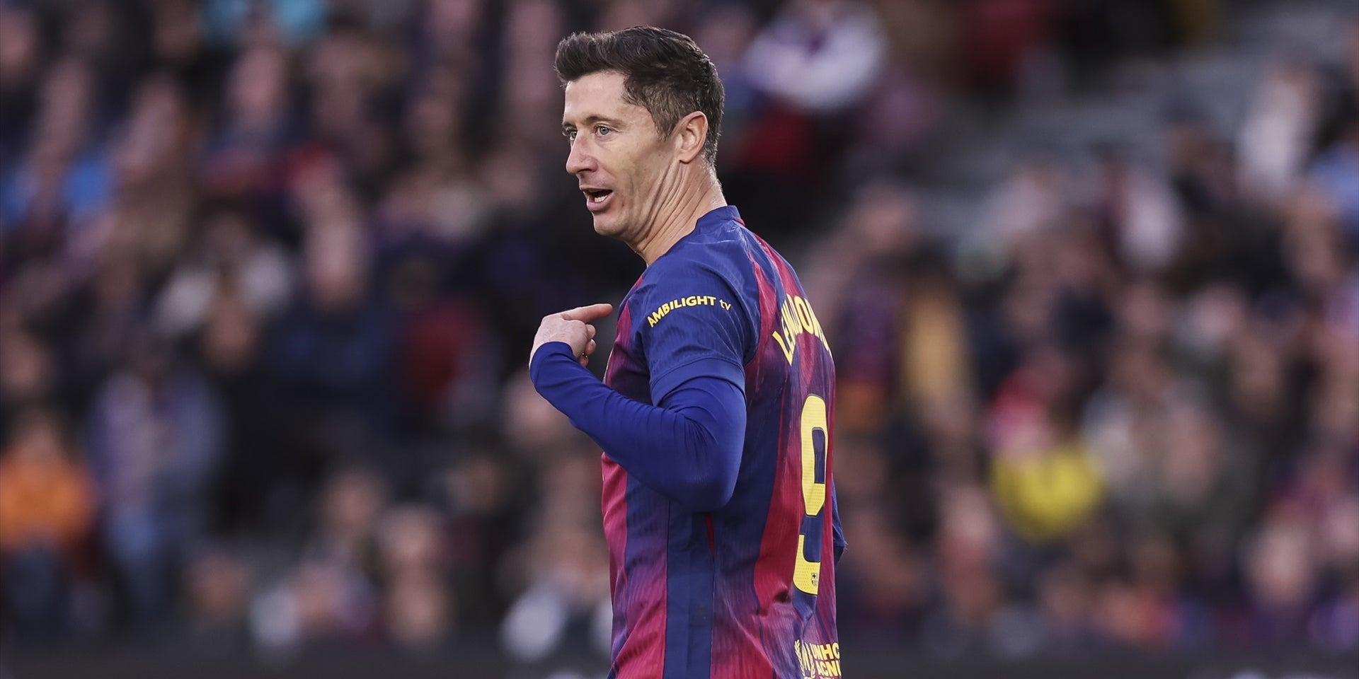 Lewandowski durant el Barça-Oviedo | Europa Press