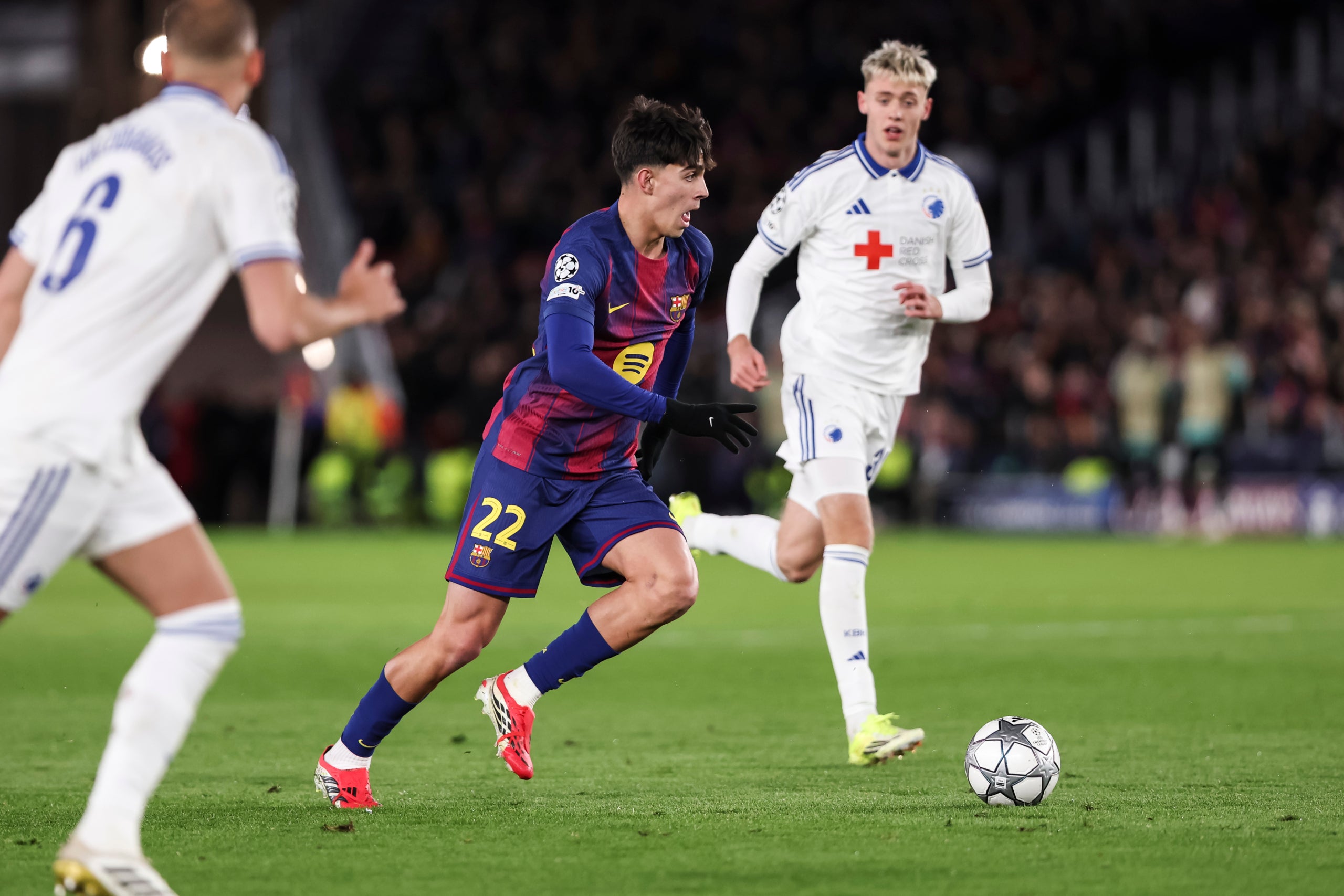 Marc Bernal, durant el Barça-Copenhaguen | Europa Press