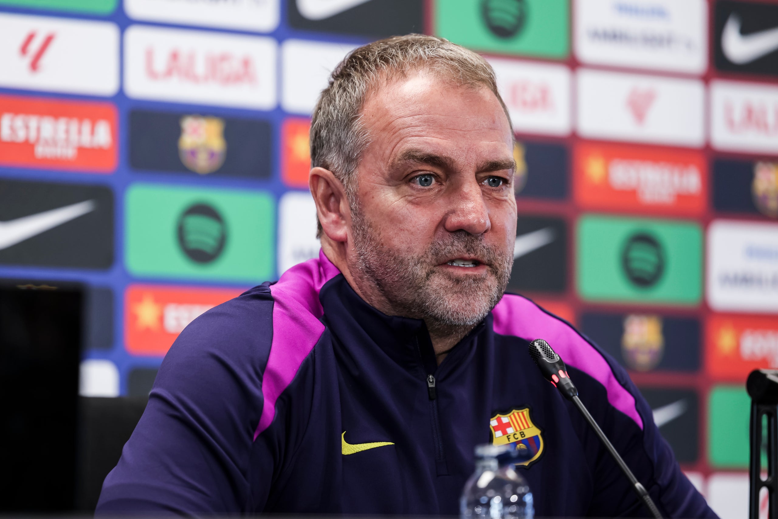 Hansi Flick, entrenador del Barça, en roda de premsa | Europa Press